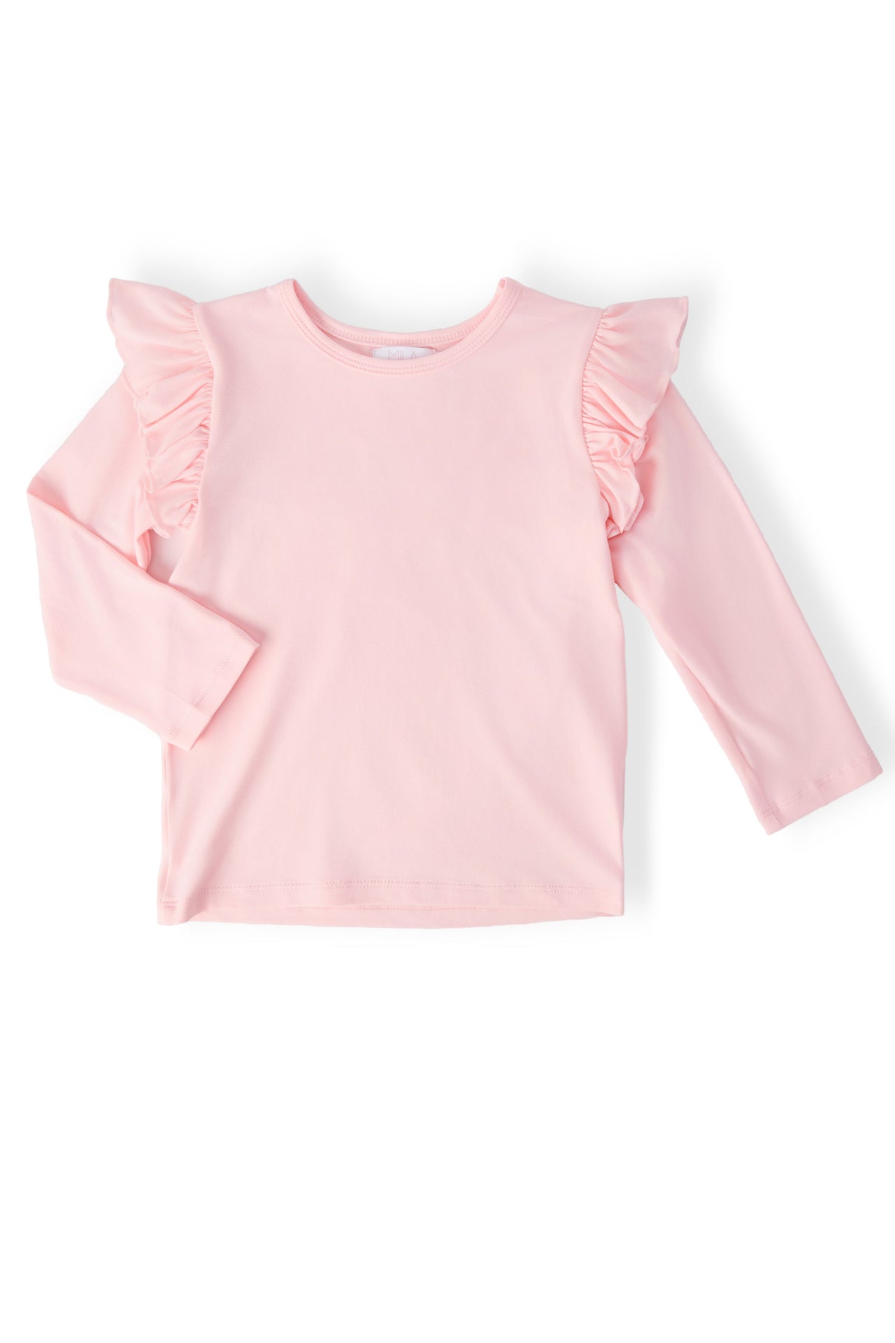 Petal Pink L/S Ruffle Tee