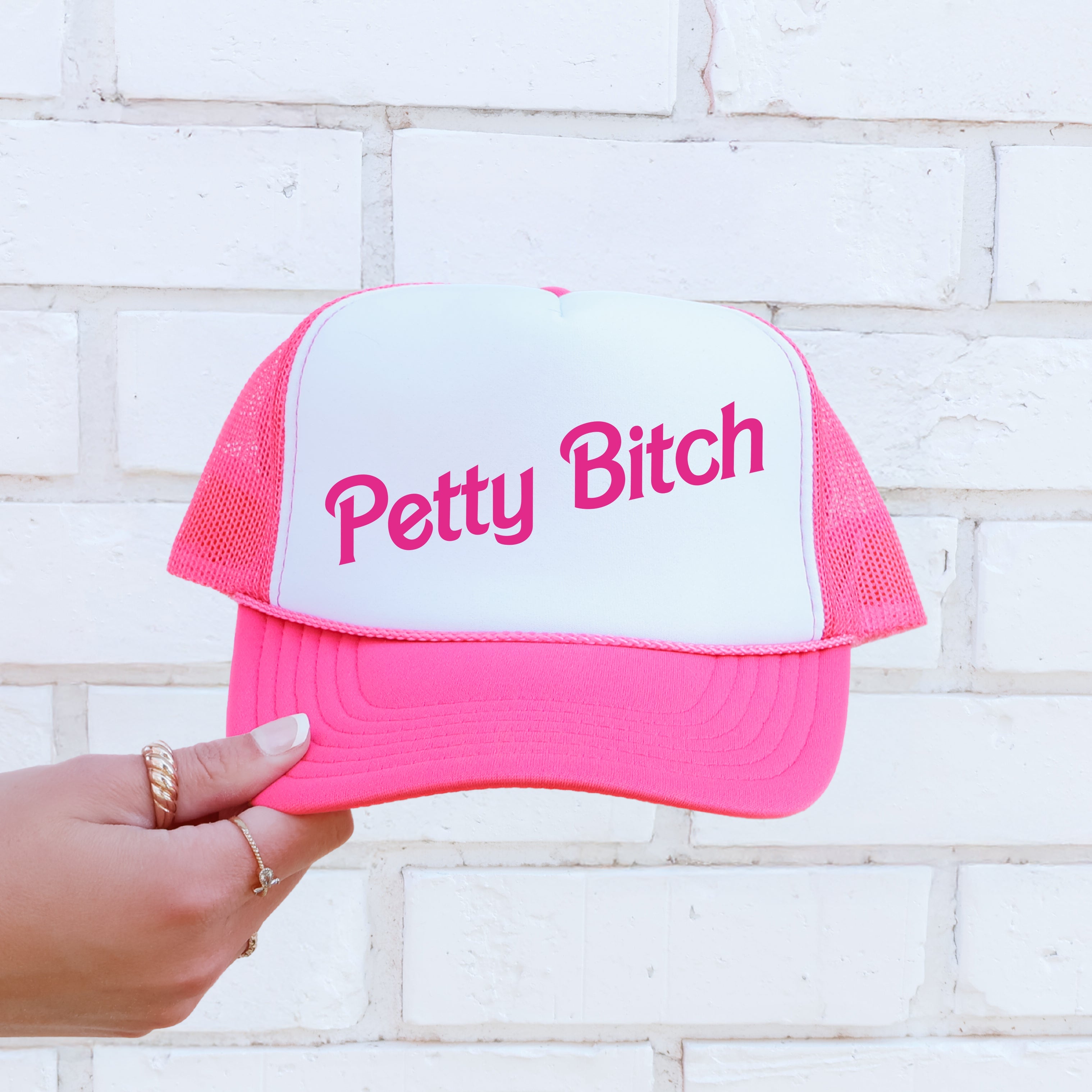 Petty Bitch Boldly Snarky Sassy Attitude Everyday Vibe Iconic Statement Trucker Hat