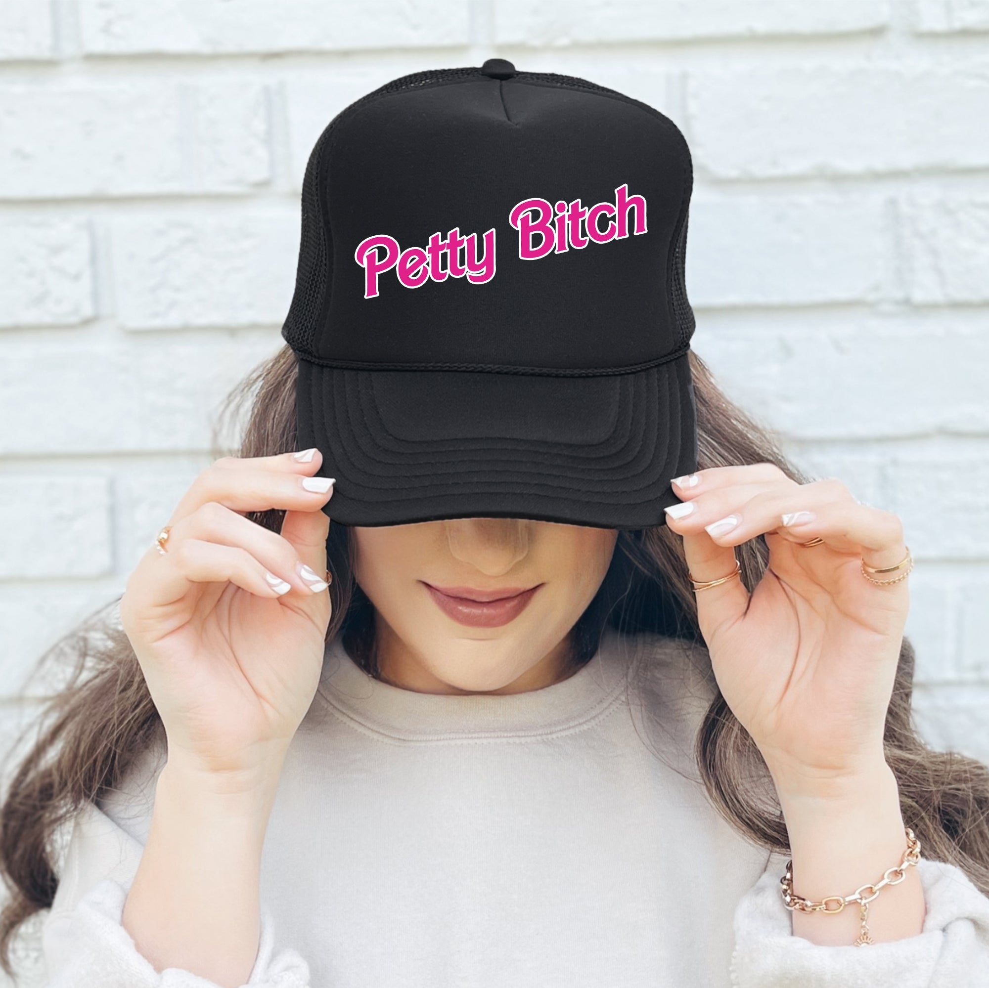 Petty Bitch Sassy Funny Attitude Quote Bold Witty Anti Hero Vibe Expressive Humor For Everyday Wear Trucker Hat