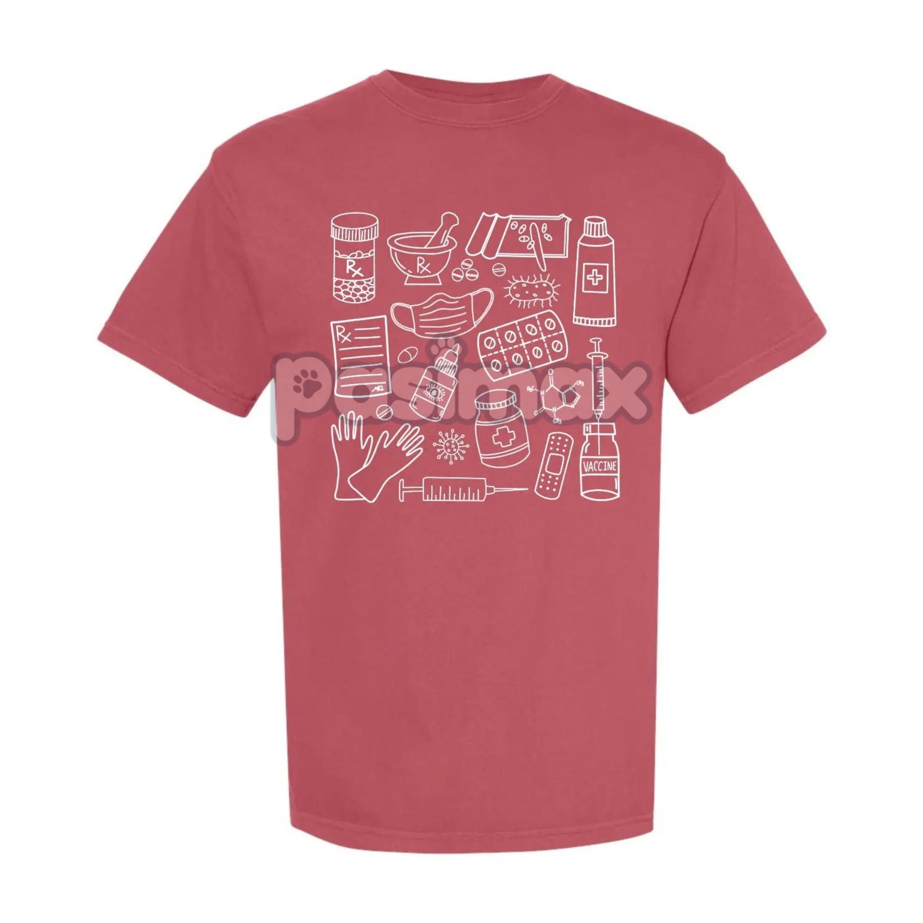 Pharmacy Doodle T-Shirt – Pharmacist Technician Gift, Cute Rx Tech Shirt, Funny Pharmacy Student Tee