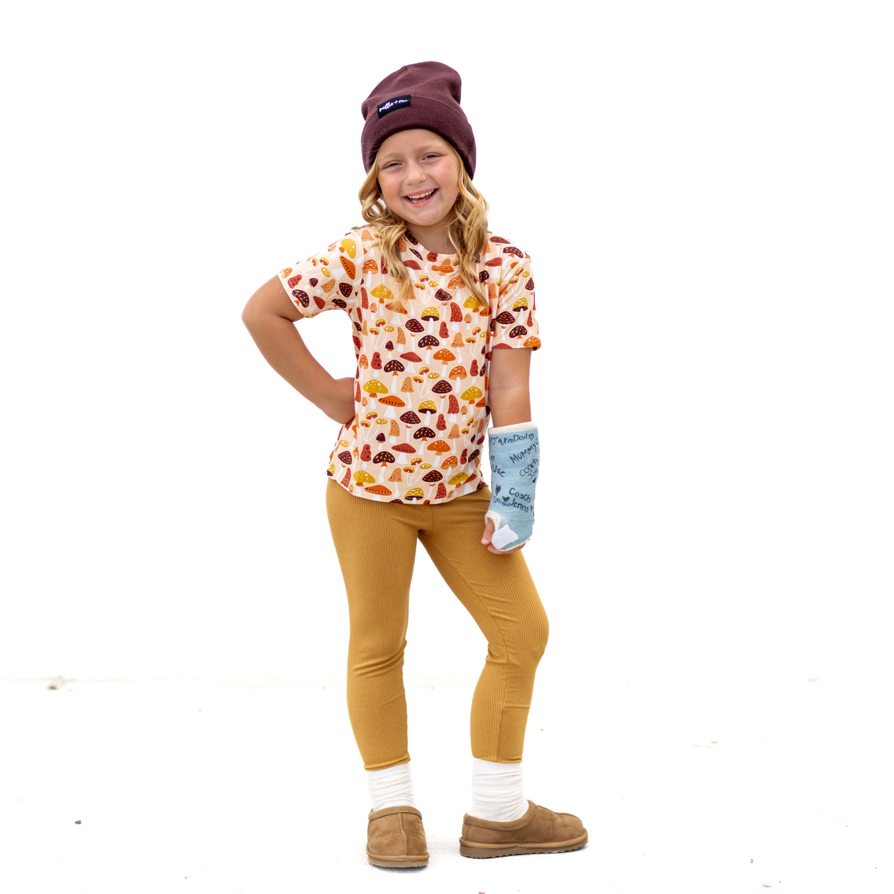 BAMBOO RIB LEGGINGS- Honey Mustard