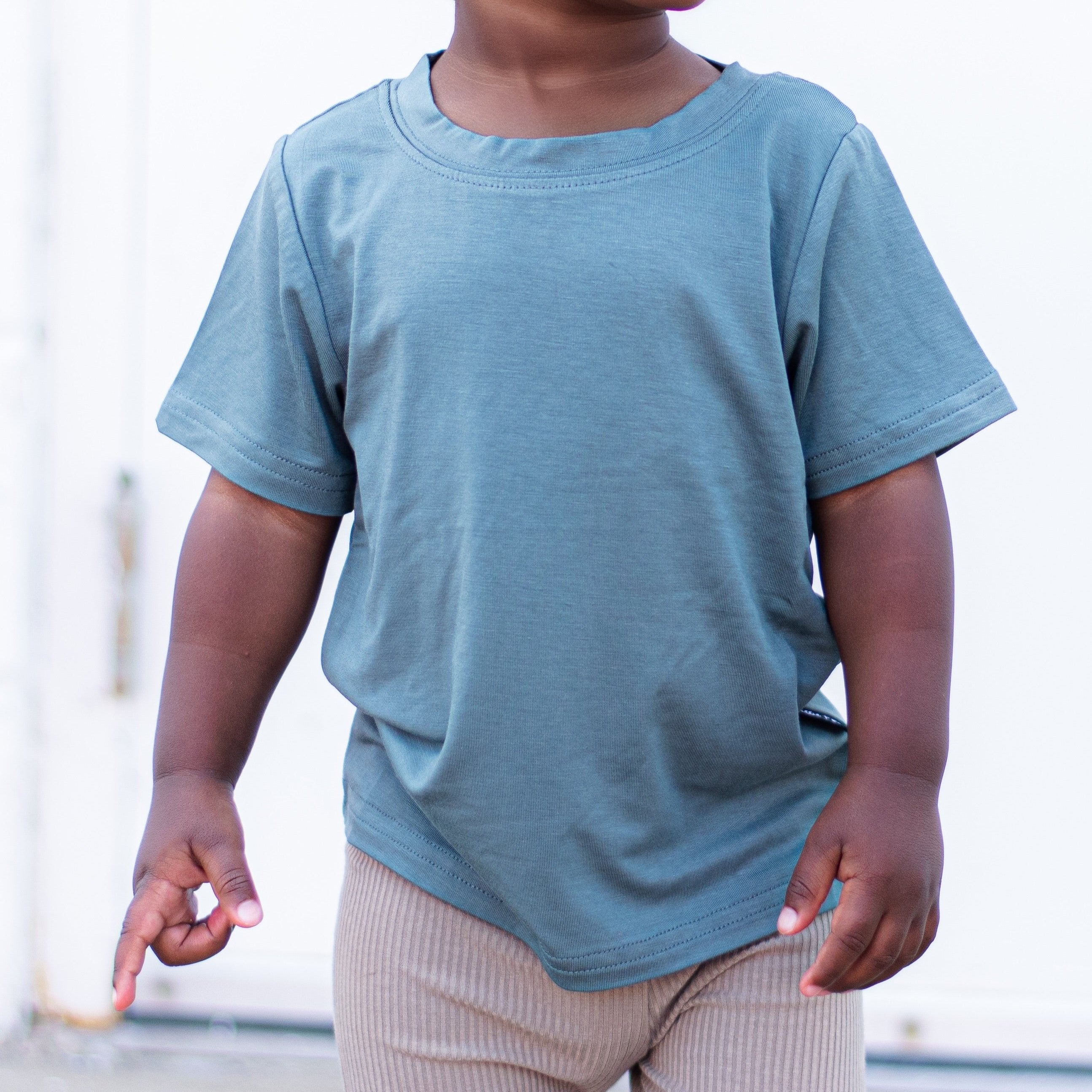 BAMBOO BASIC TEE- Slate