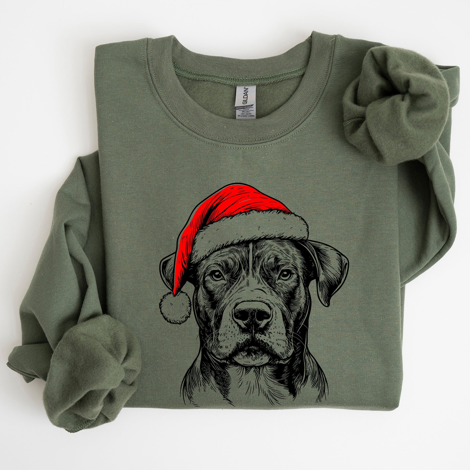 Pitbull Santa Christmas Dog Lover Seasonal Cheer Festive Pet Lover Gear Sweatshirt