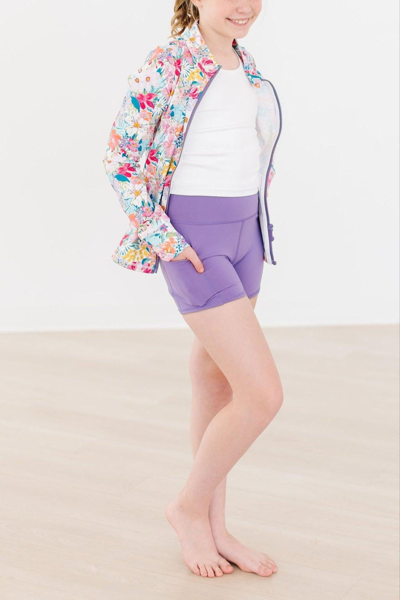 SALE Playful Purple Active Shorty Shorts