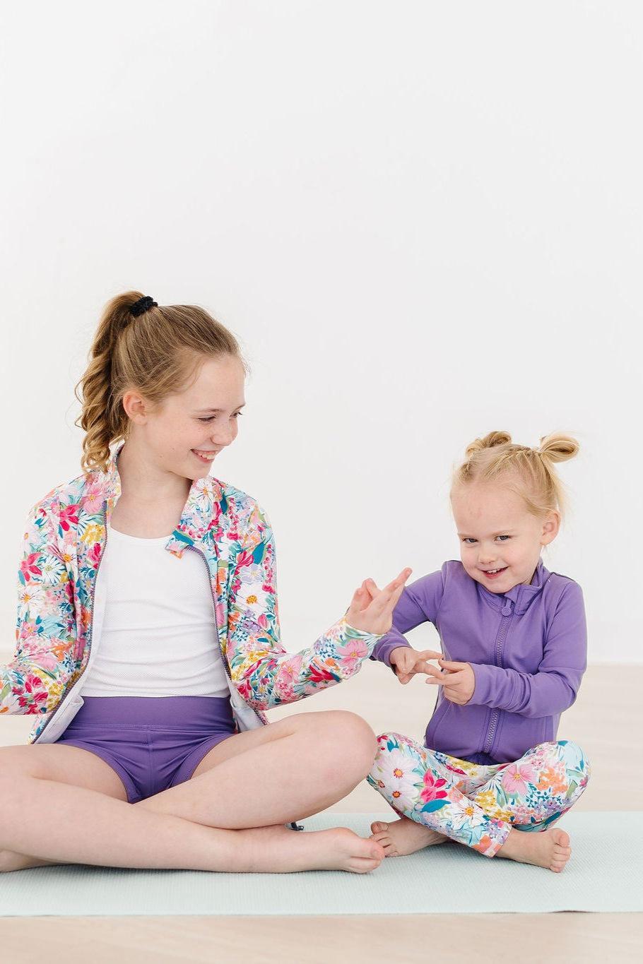 SALE Playful Purple Full-Zip Ruffle Active Jacket