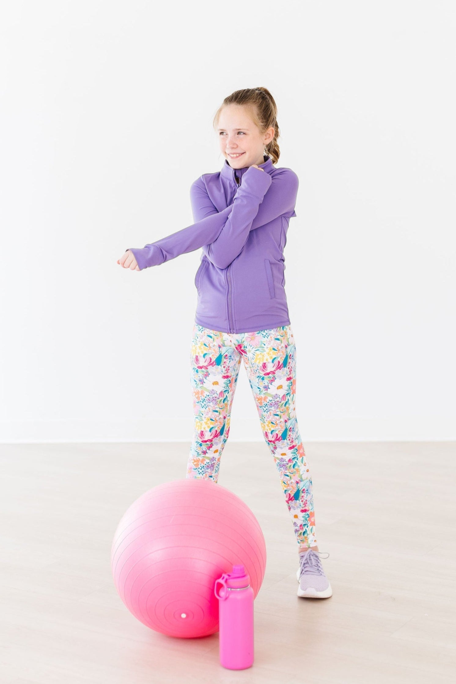 SALE Playful Purple Full-Zip Ruffle Active Jacket