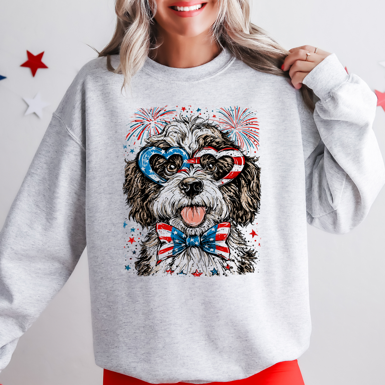 Portuguese Water Dog Patriotic USA 4th Of July Celebration For Pet Lovers Everywhere Sweatshirt