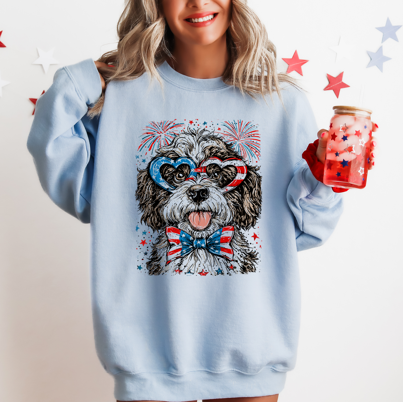 Portuguese Water Dog Patriotic USA 4th Of July Celebration For Pet Lovers Everywhere Sweatshirt