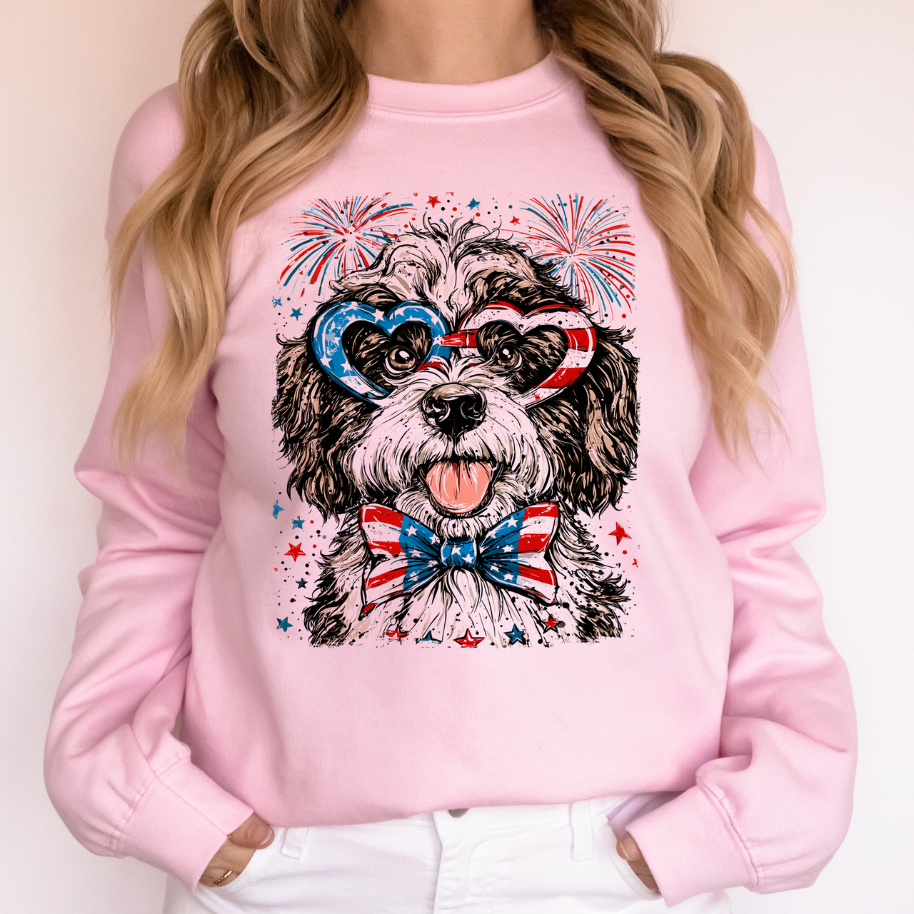 Portuguese Water Dog Patriotic USA 4th Of July Celebration For Pet Lovers Everywhere Sweatshirt