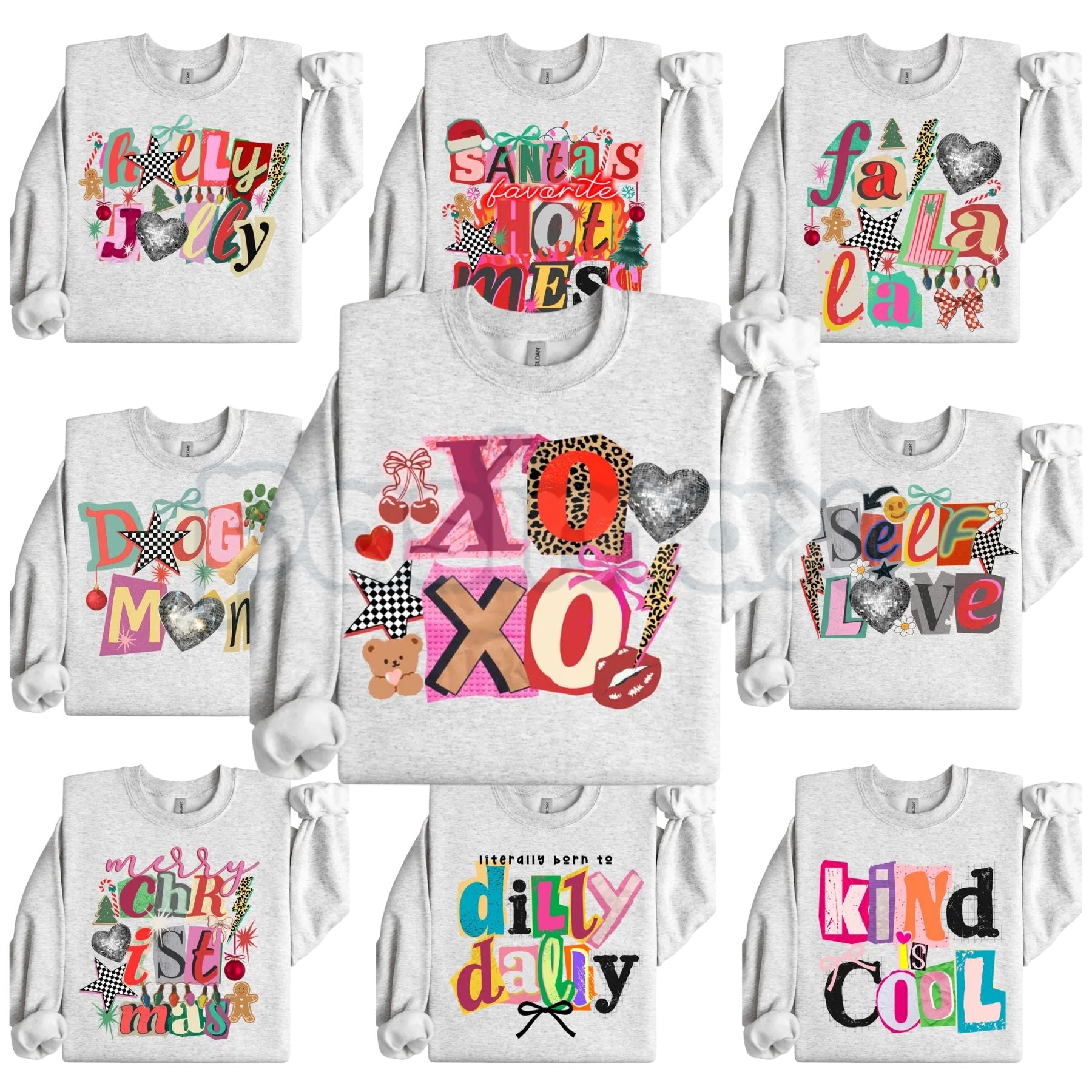 Preppy Girl Collage Y2K Sweatshirt | Aesthetic 2000s Nostalgia Crewneck | Vintage College Style Jumper | Trendy Retro Gift