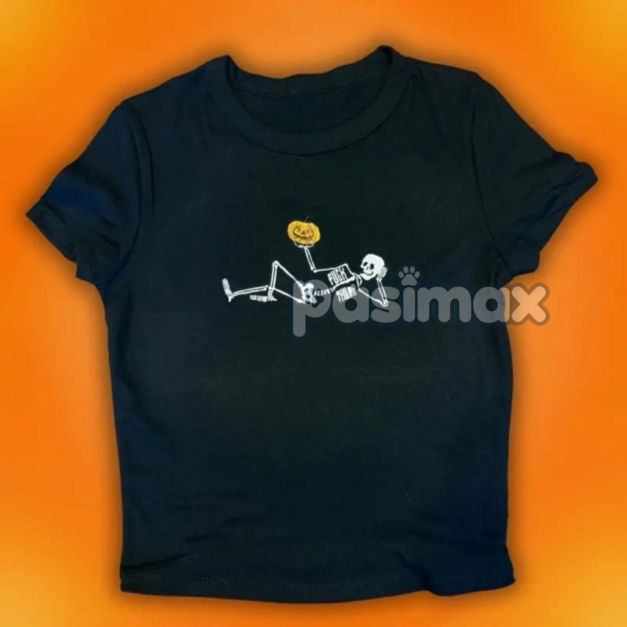 Pumpkin Spice and Political Spite – Embroidered Unisex Top, Funny Fall T-Shirt for Political Humor & Autumn Lovers