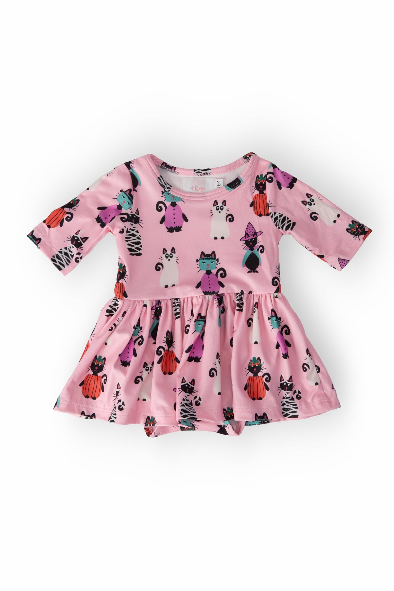 Purr-fectly Spooky 3/4 Sleeve Twirl Bodysuit