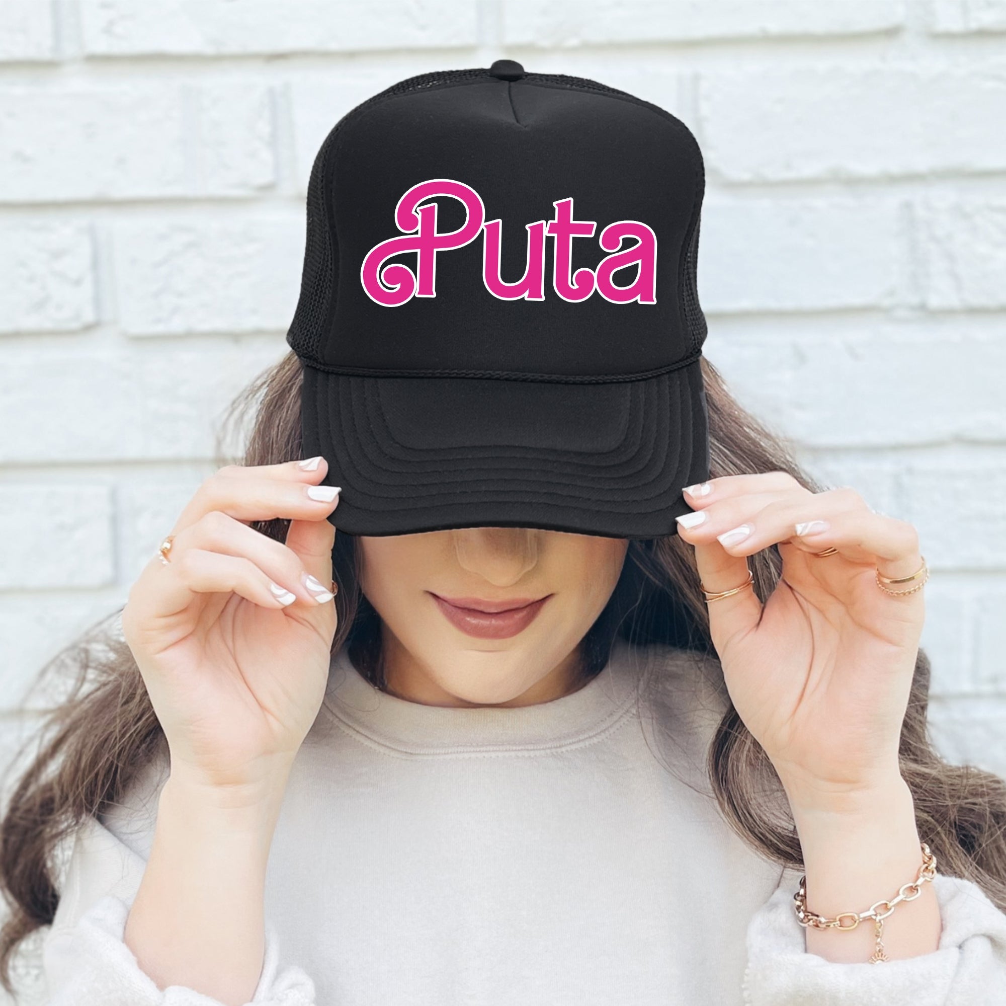 Put It On My Husband's Tab Sassy Funny Bold Sarcastic Quote About Paying The Bill And Laughing It Off Trucker Hat