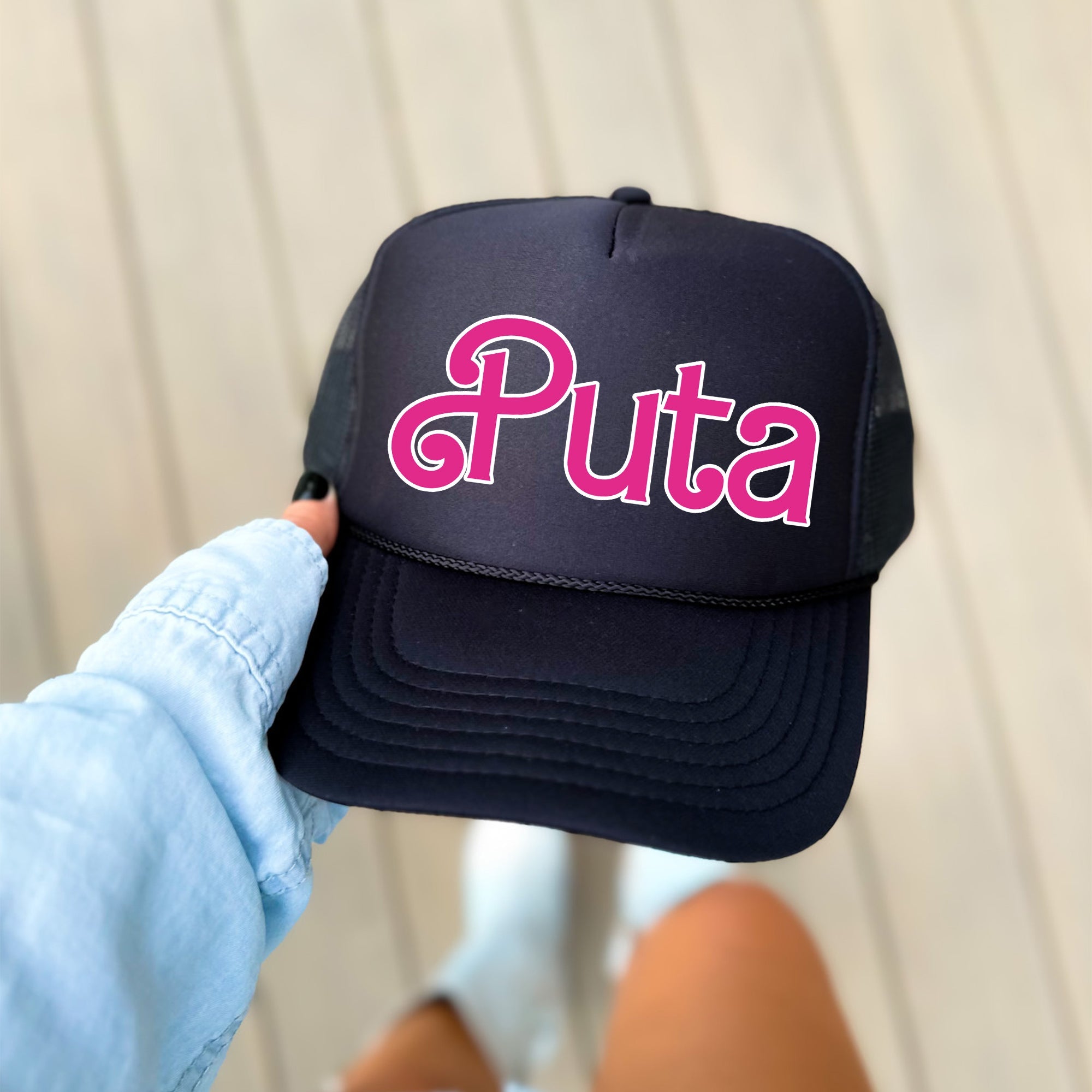 Put It On My Husband's Tab Sassy Funny Bold Sarcastic Quote About Paying The Bill And Laughing It Off Trucker Hat