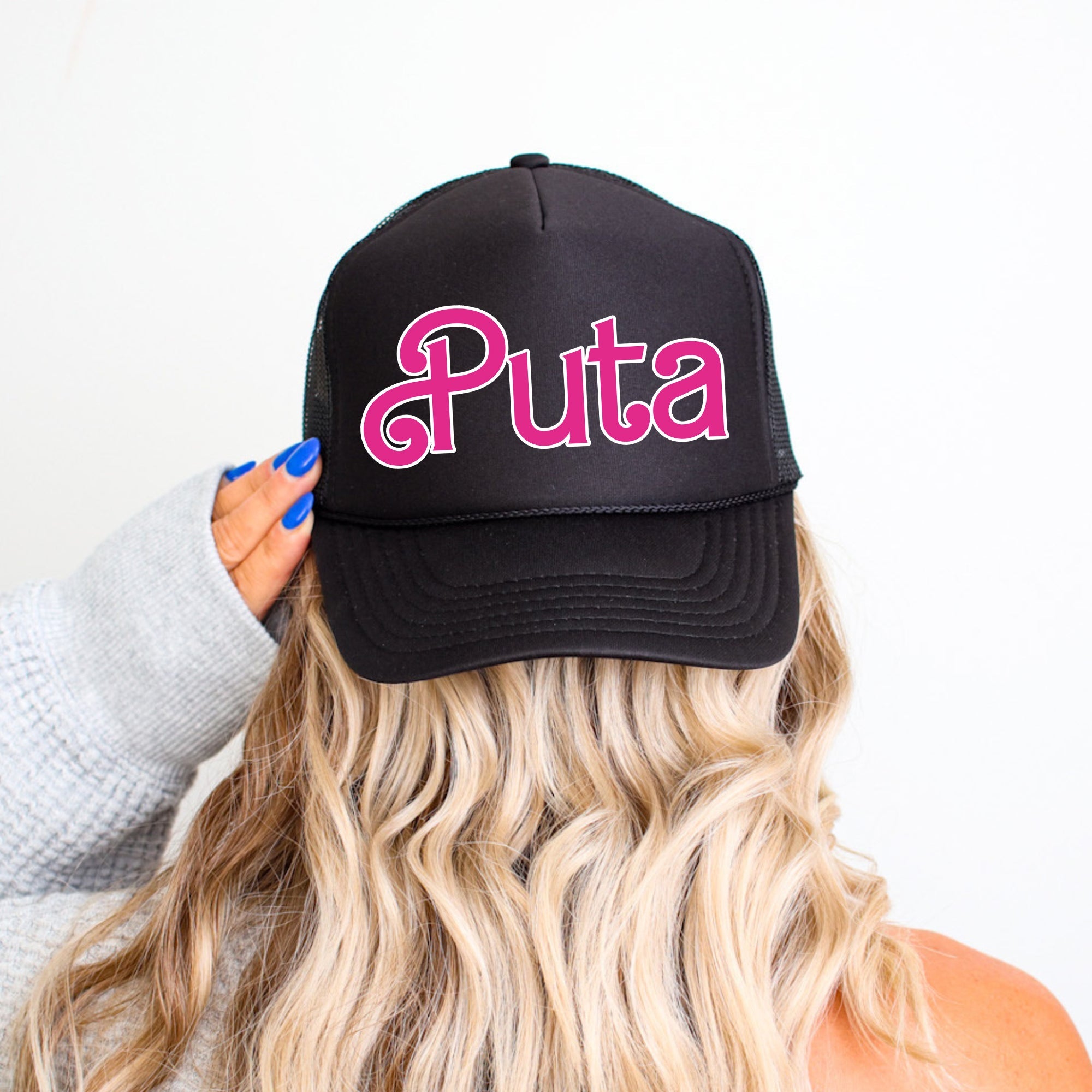 Put It On My Husband's Tab Sassy Funny Bold Sarcastic Quote About Paying The Bill And Laughing It Off Trucker Hat