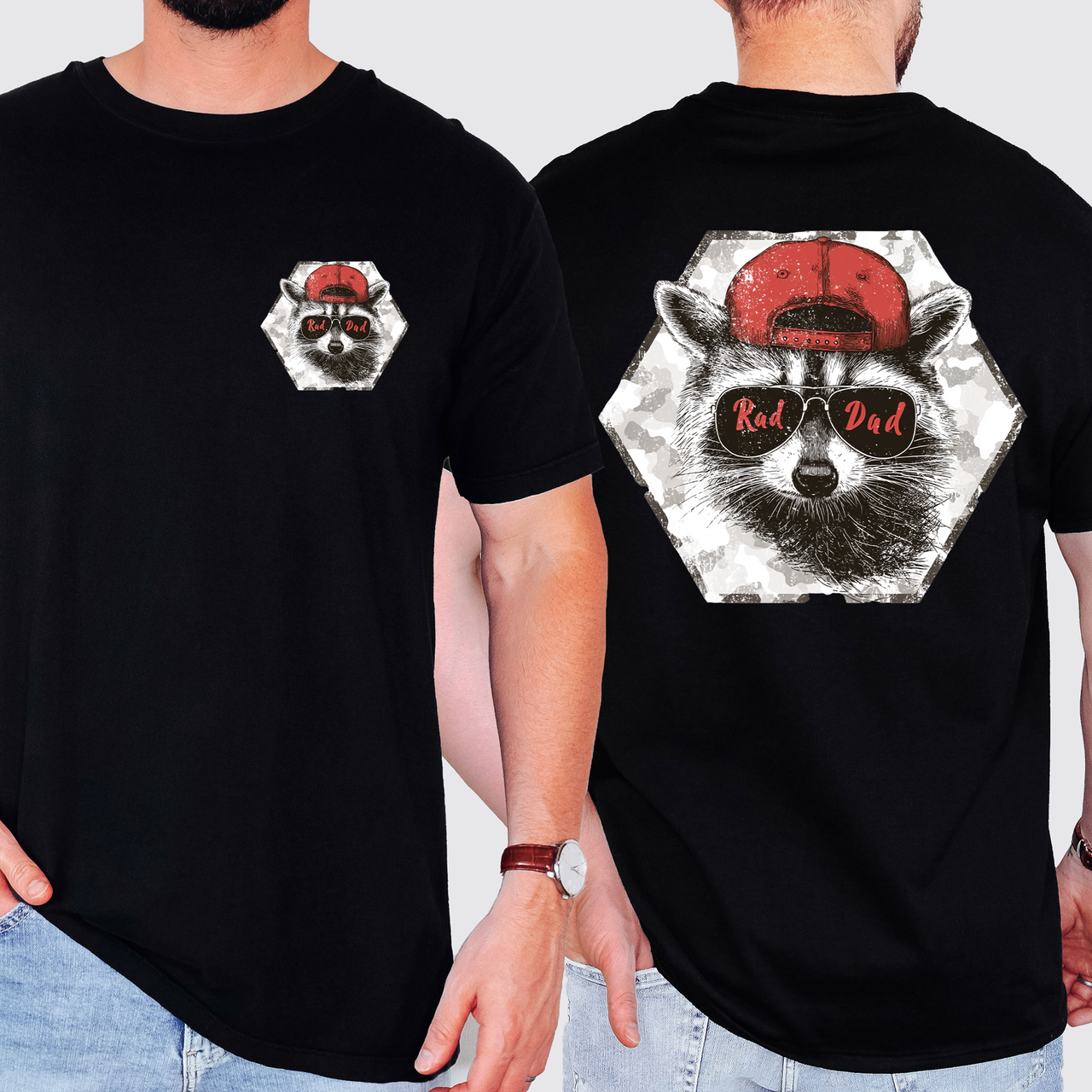 Rad Dad Raccoon Camouflage Artwork For Fathers And Guys Who Rock Everyday Dad Style Comfort Colors Tee