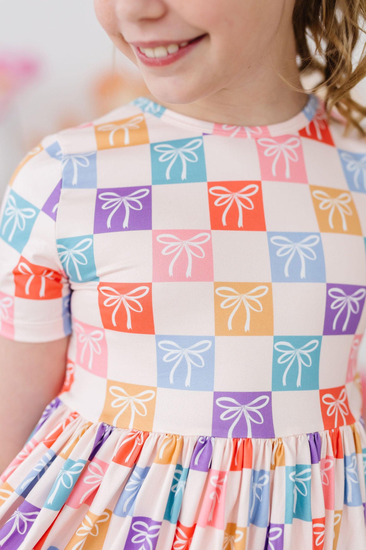 SALE Rainbow Ribbons S/S Pocket Twirl Dress