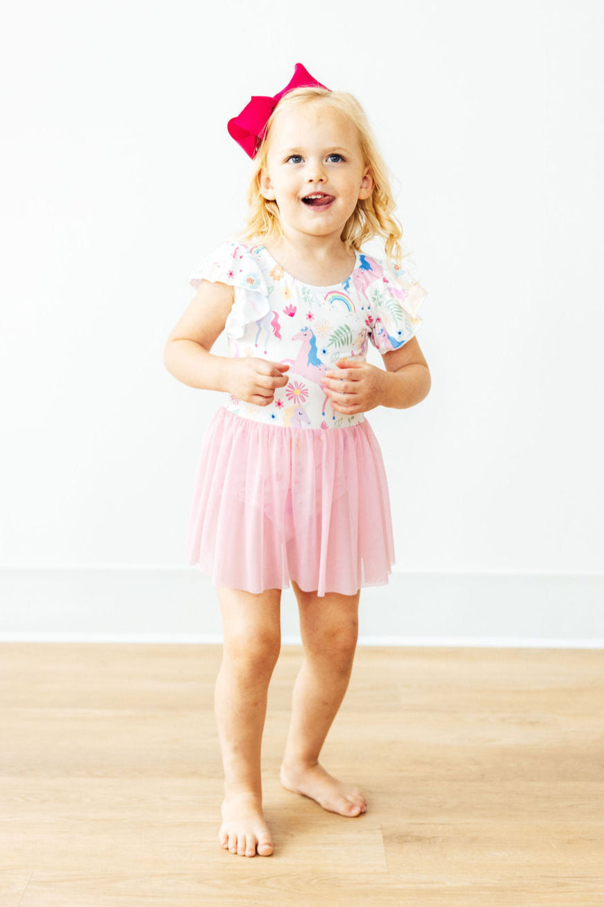 Rainbow Vibes S/S Twirl Leotard