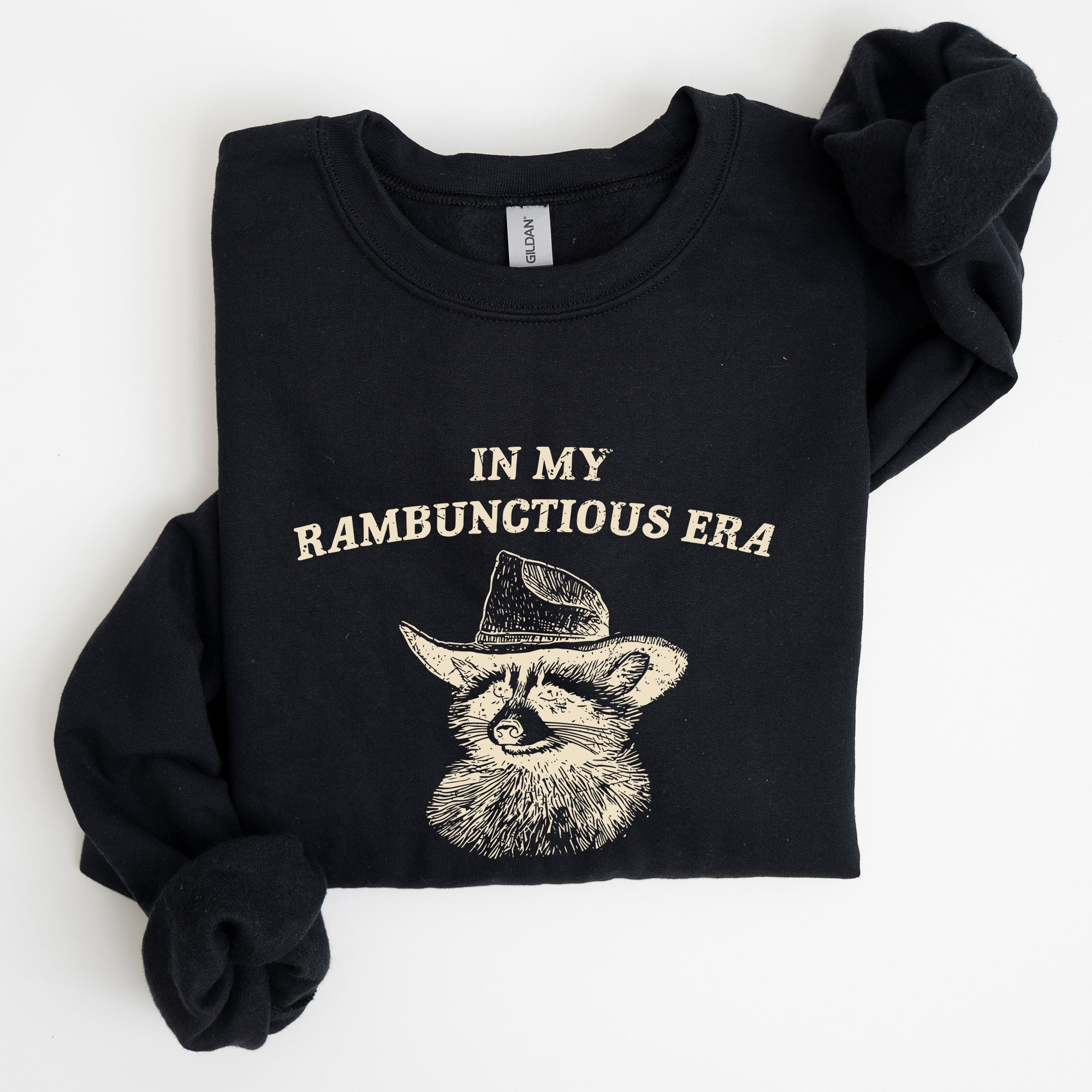 Rambunctious Era Raccoon Meme Aesthetic Funny Pop Culture Icon Cozy Fleece Edition Sweatshirt