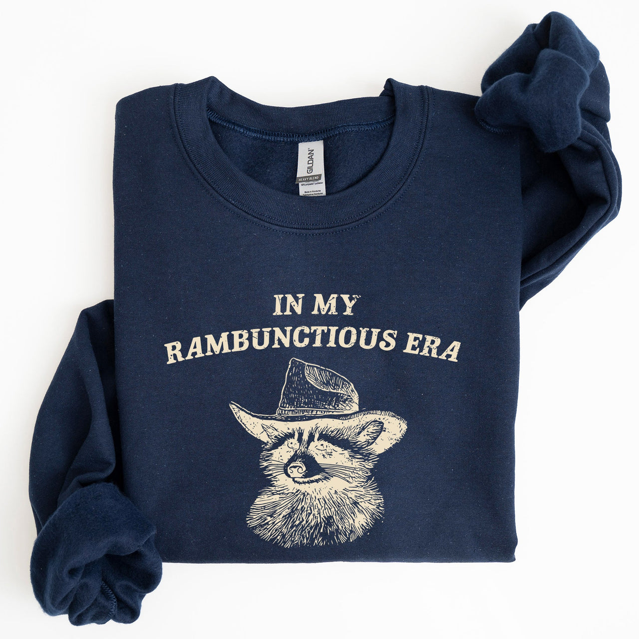 Rambunctious Era Raccoon Meme Aesthetic Funny Pop Culture Icon Cozy Fleece Edition Sweatshirt