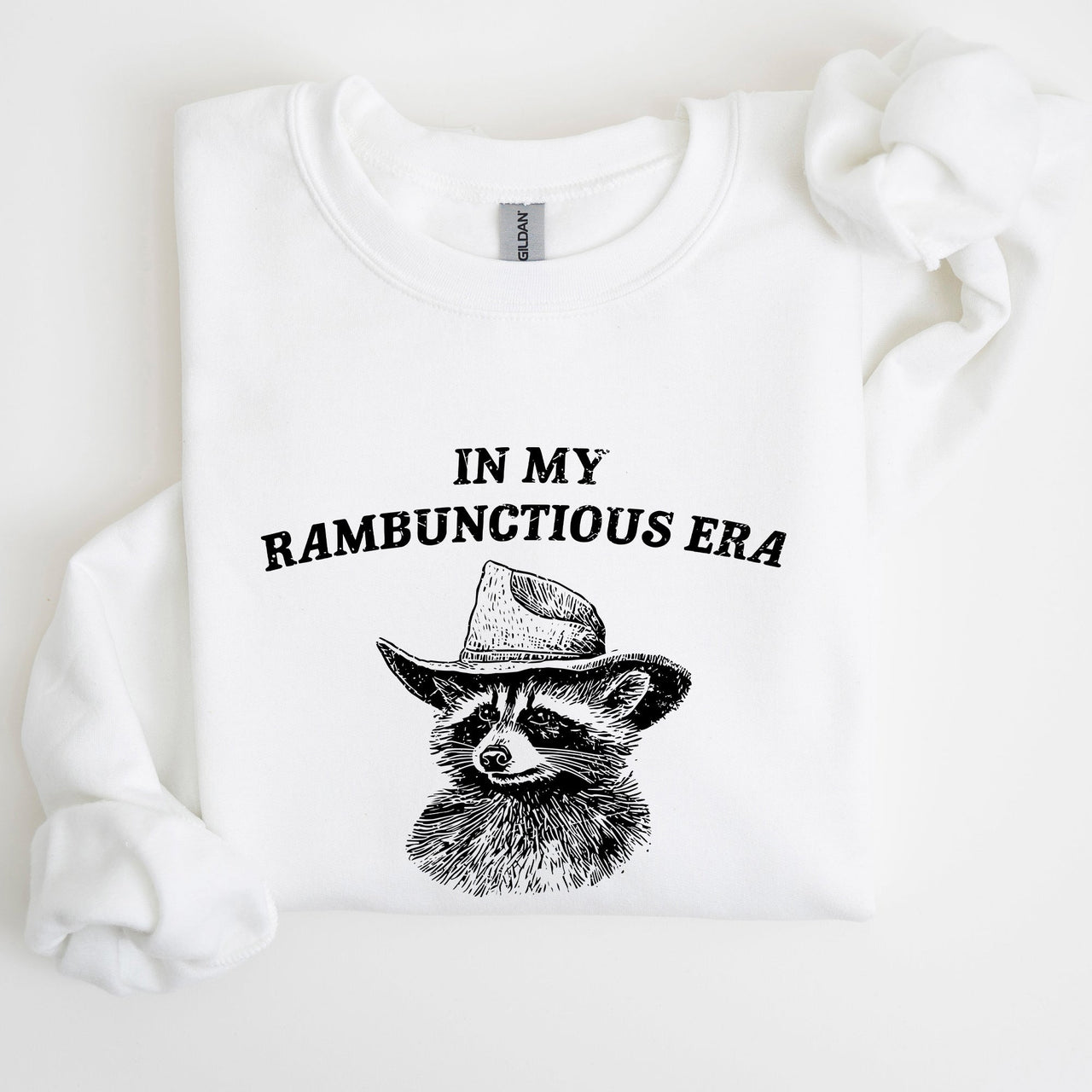 Rambunctious Era Raccoon Meme Aesthetic Funny Pop Culture Icon Cozy Fleece Edition Sweatshirt