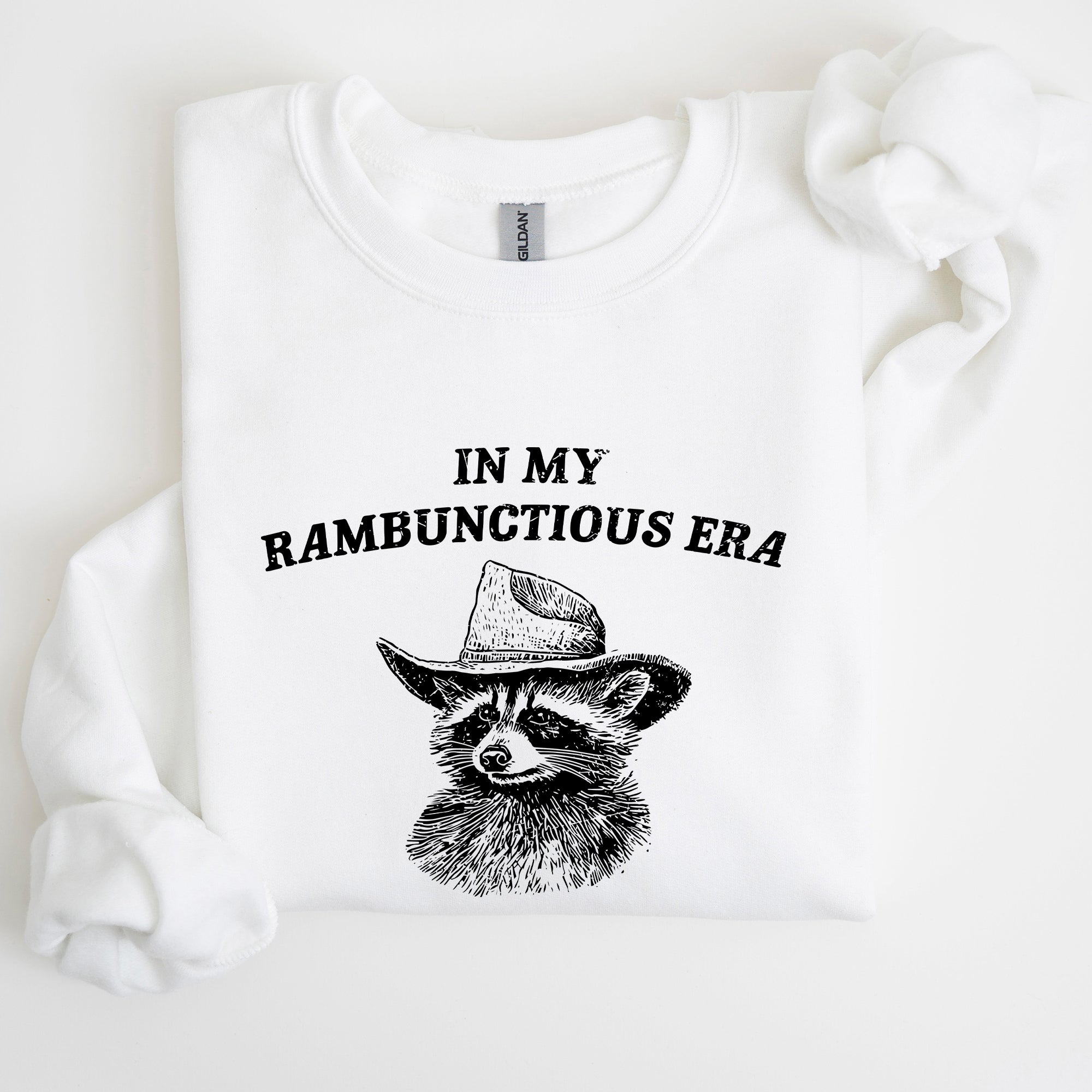 Rambunctious Era Raccoon Meme Aesthetic Funny Pop Culture Icon Cozy Fleece Edition Sweatshirt