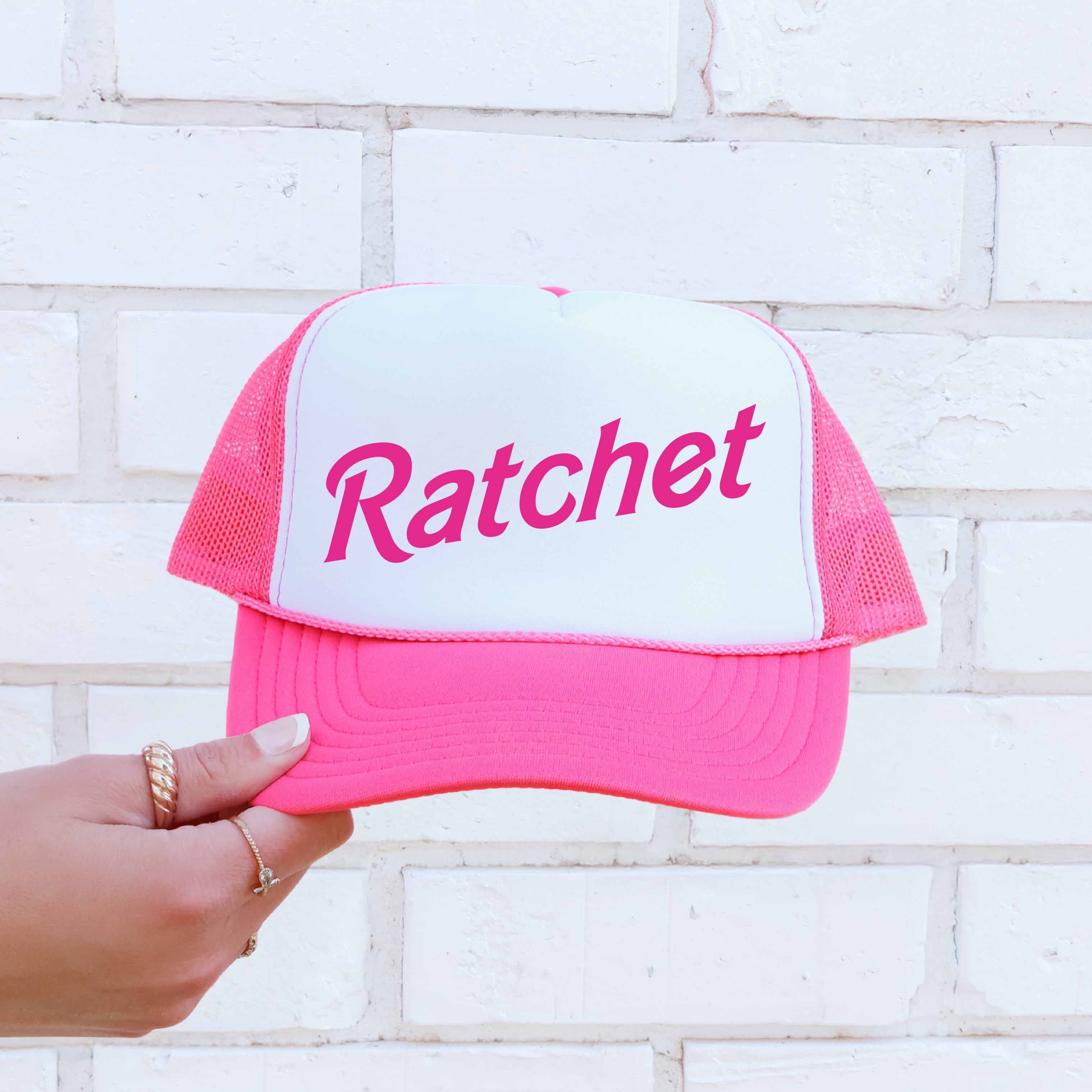 Ratchet Funny Sassy Attitude Expression Graphic Statement Print For Bold Streetwear Trucker Hat