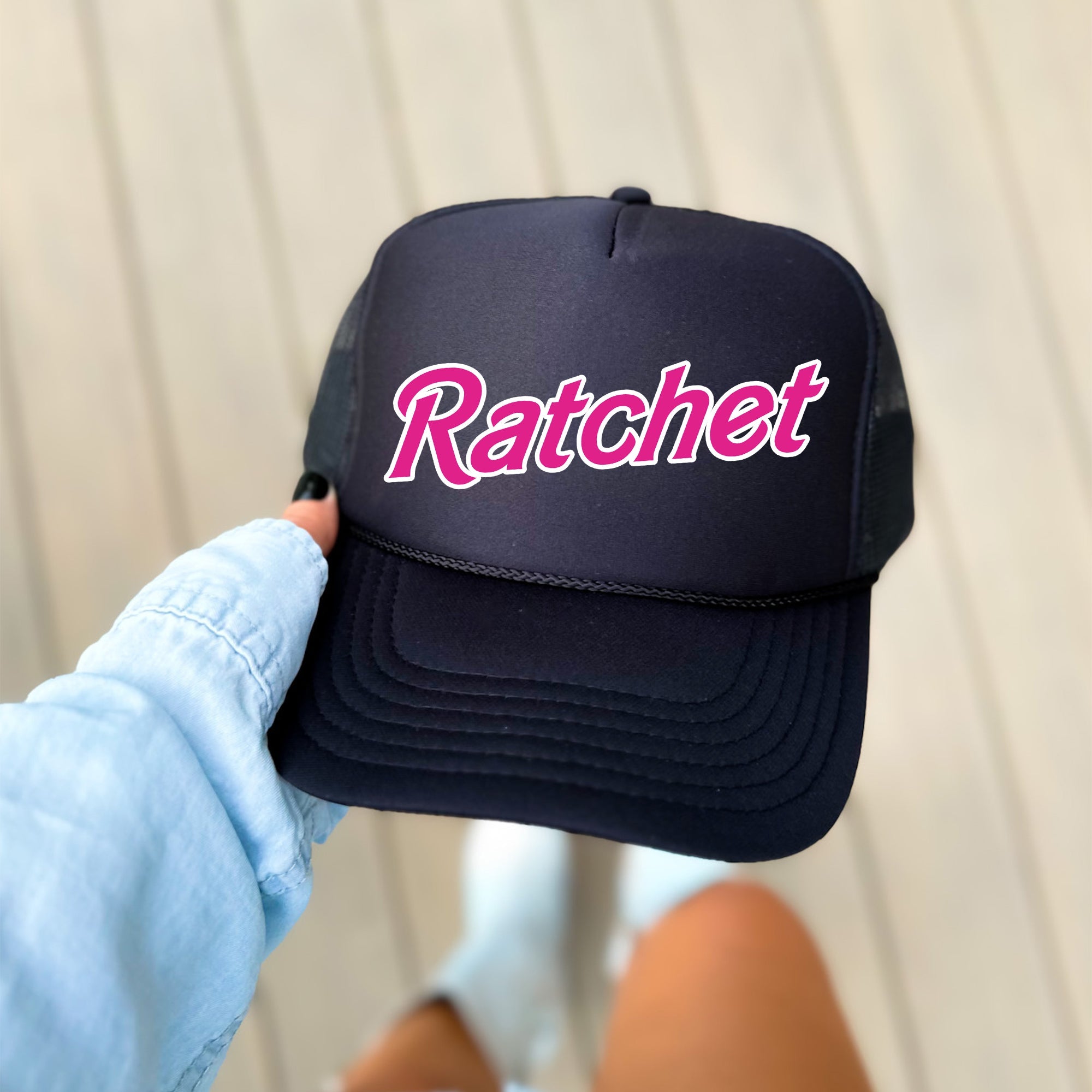 Ratchet Sassy Funny Put It On My Husband's Tab Humorous Saying Graphic Trucker Hat