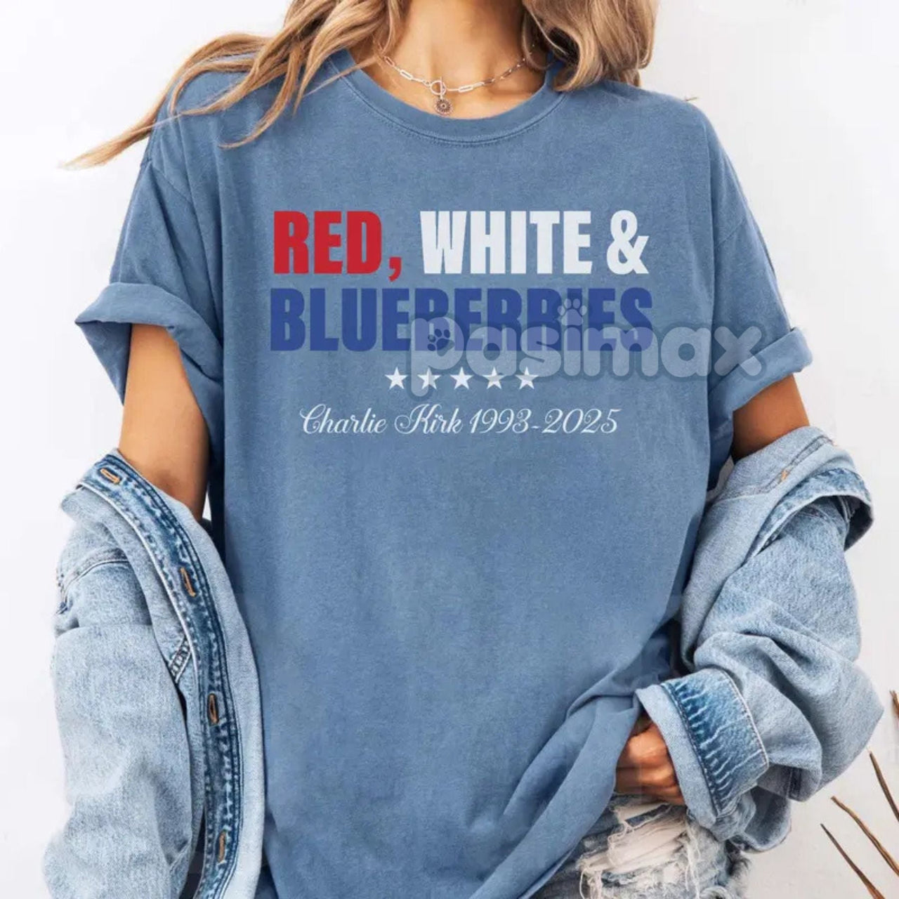 'Red White and Blueberries' Shirt – Republican USA Freedom Shirt, Patriotic Gift for Men and Women, Conservative Apparel
