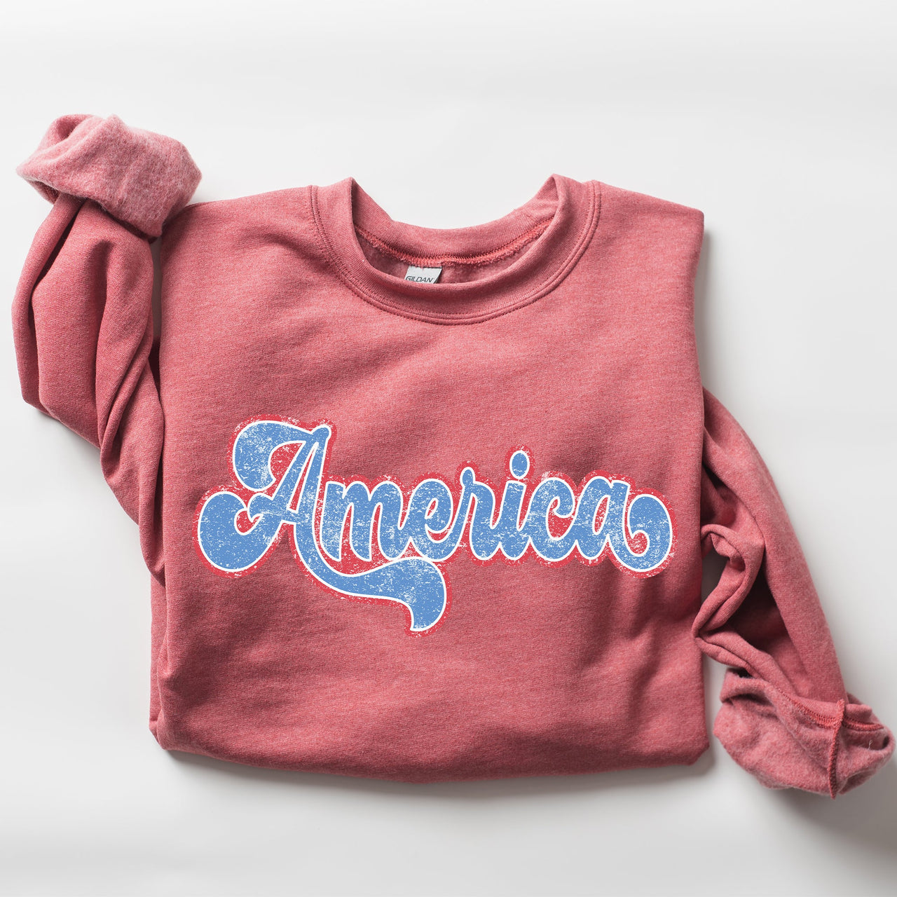 Retro America Grunge Vintage Patriotic USA 4th Of July Americana Style Sweatshirt