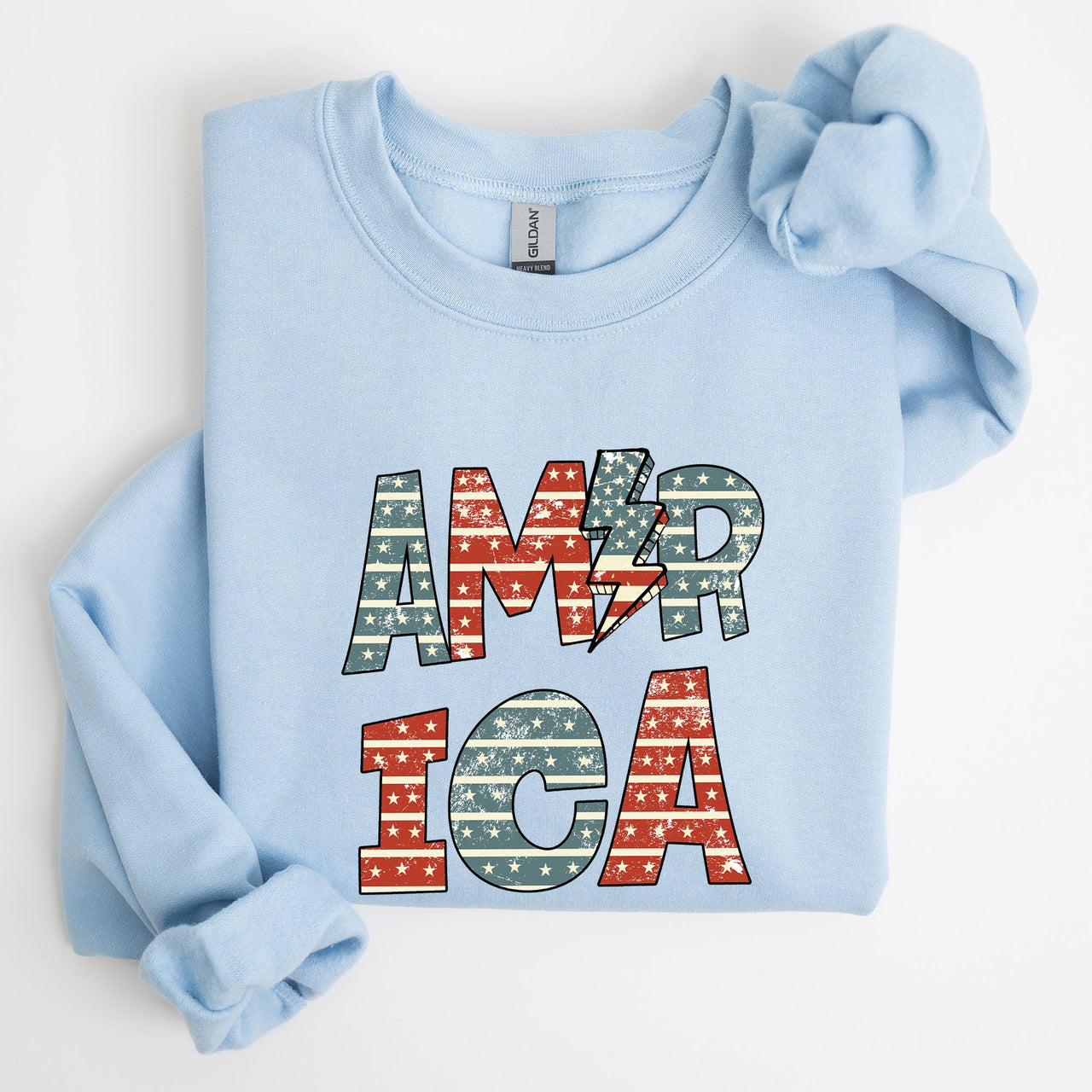 Retro America Patriotic 4th Of July Celebrating Independence And Freedom Sweatshirt