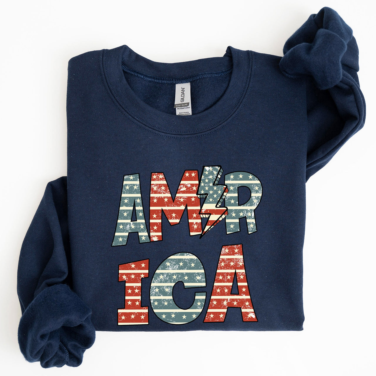 Retro America Patriotic 4th Of July Celebrating Independence And Freedom Sweatshirt