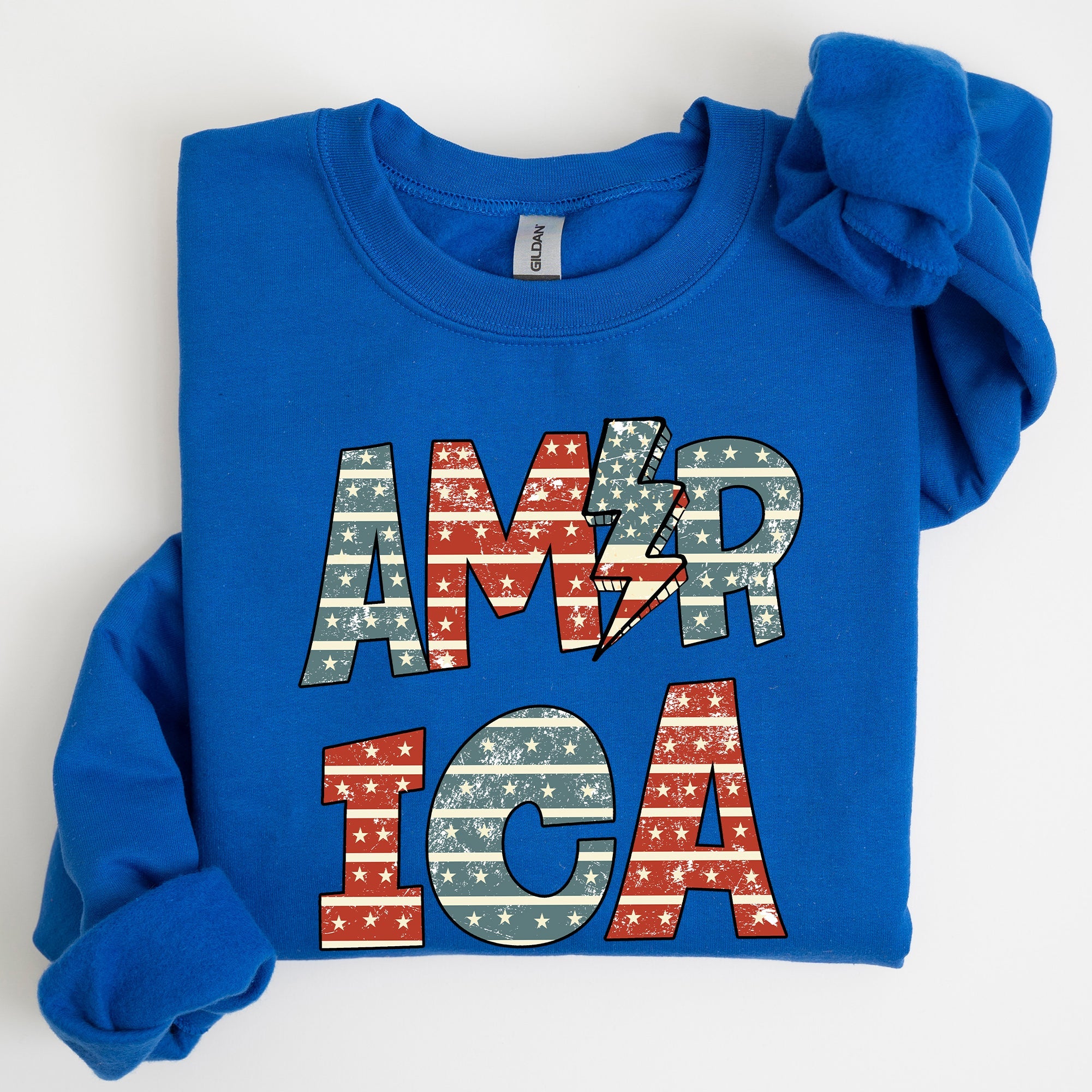 Retro America Patriotic 4th Of July Celebrating Independence And Freedom Sweatshirt