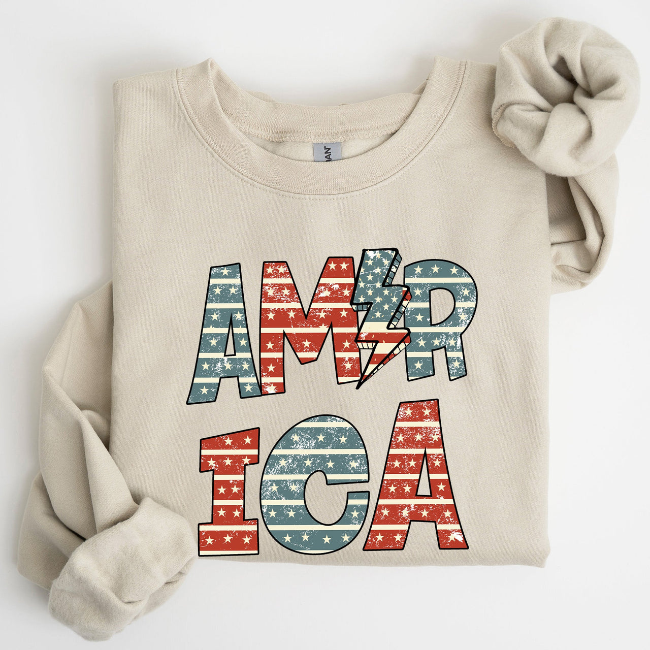 Retro America Patriotic 4th Of July Celebrating Independence And Freedom Sweatshirt