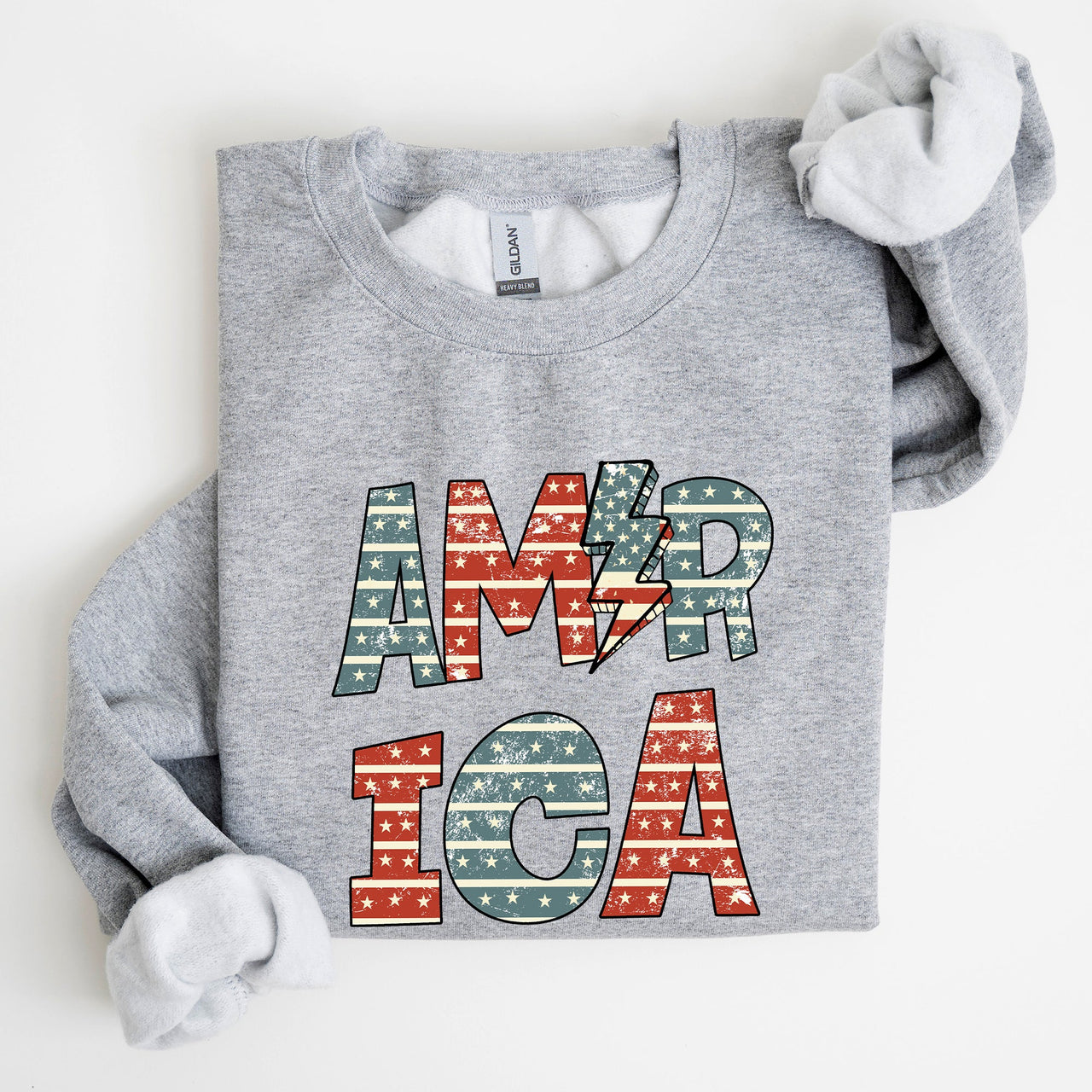 Retro America Patriotic 4th Of July Celebrating Independence And Freedom Sweatshirt
