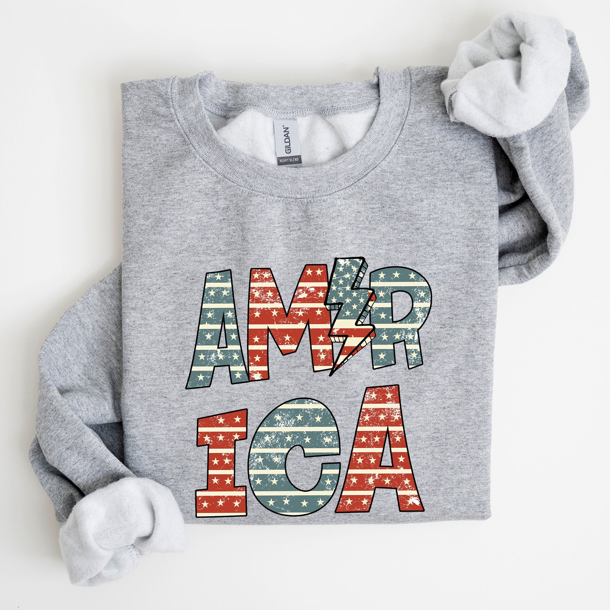 Retro America Patriotic 4th Of July Celebrating Independence And Freedom Sweatshirt