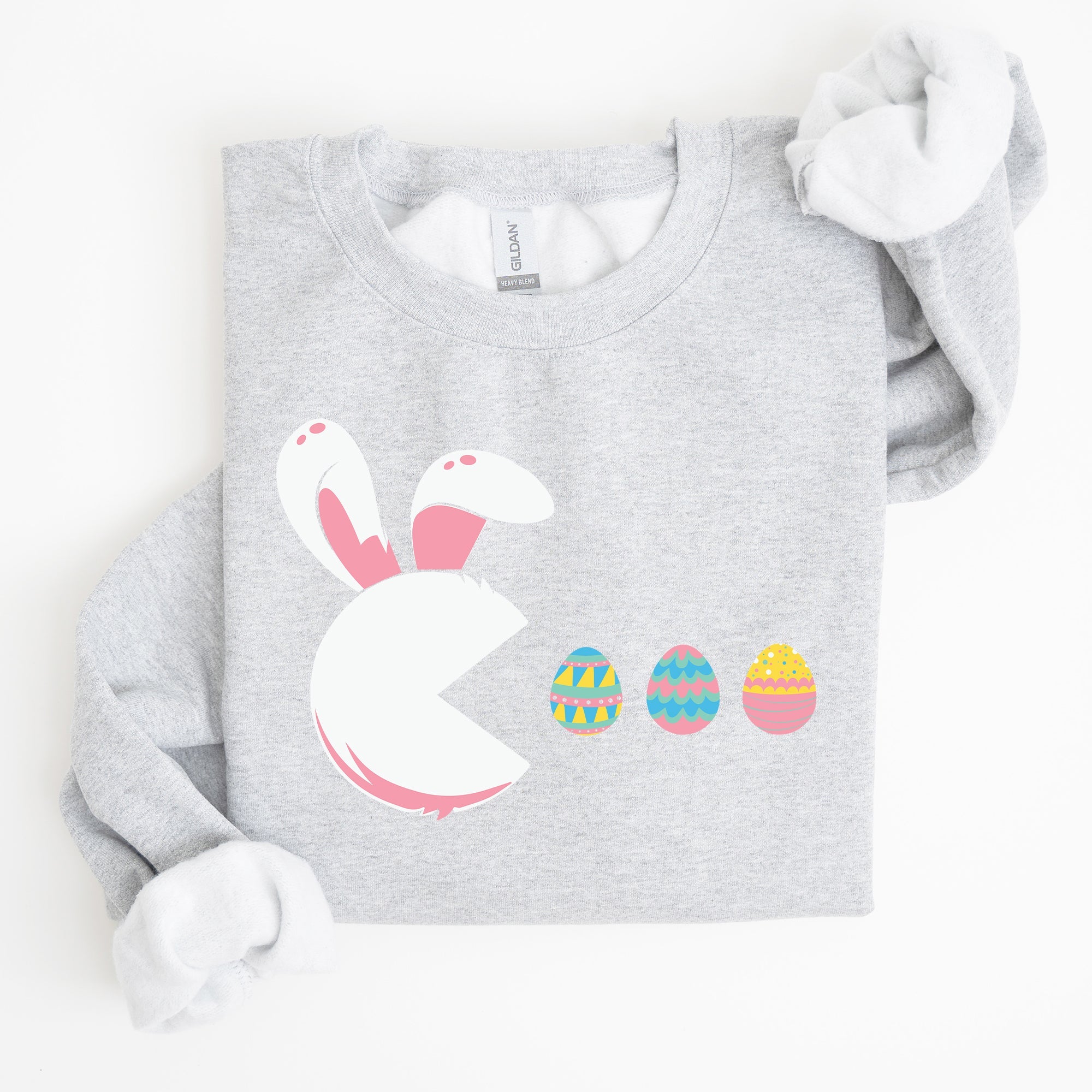Retro Game Easter Bunny Eggs Nostalgic Pixel Art Retro Gaming Print Collection Edition Sweatshirt