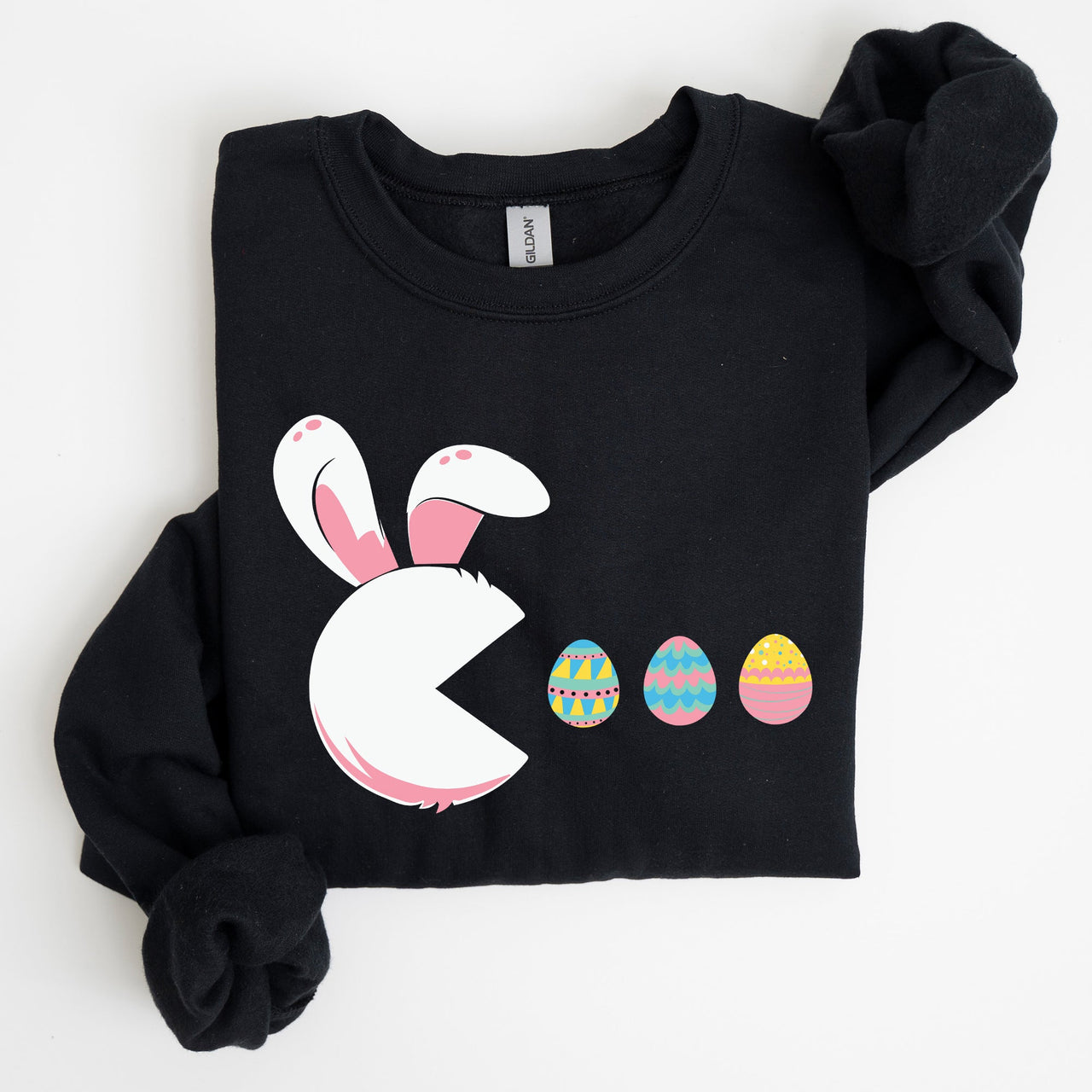 Retro Game Easter Bunny Eggs Nostalgic Pixel Art Retro Gaming Print Collection Edition Sweatshirt