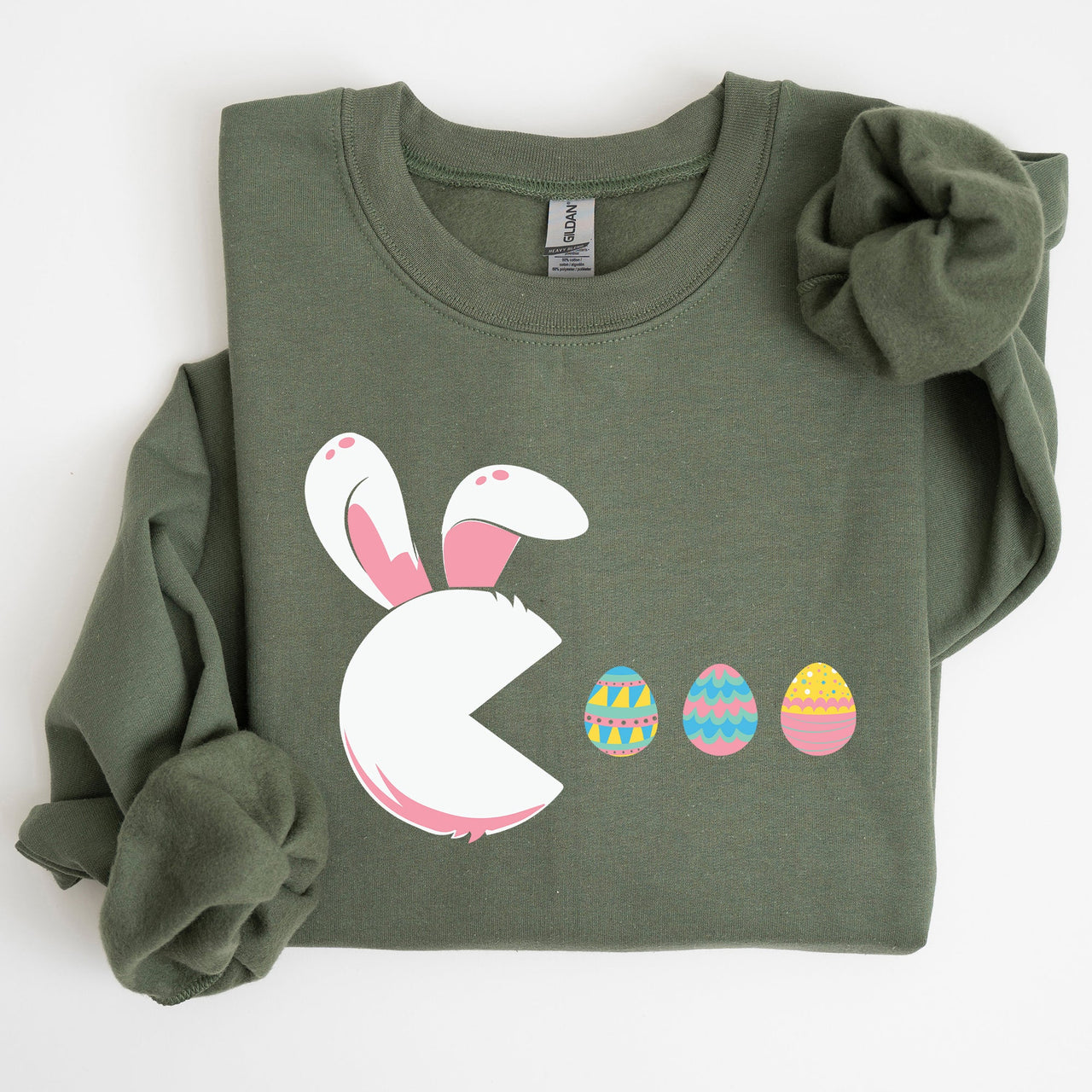 Retro Game Easter Bunny Eggs Nostalgic Pixel Art Retro Gaming Print Collection Edition Sweatshirt