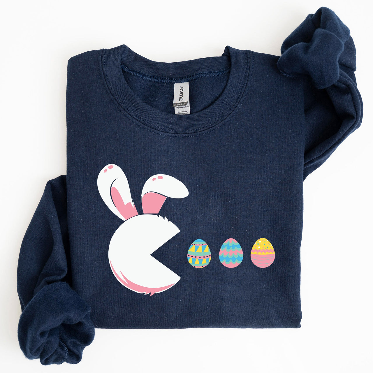 Retro Game Easter Bunny Eggs Nostalgic Pixel Art Retro Gaming Print Collection Edition Sweatshirt