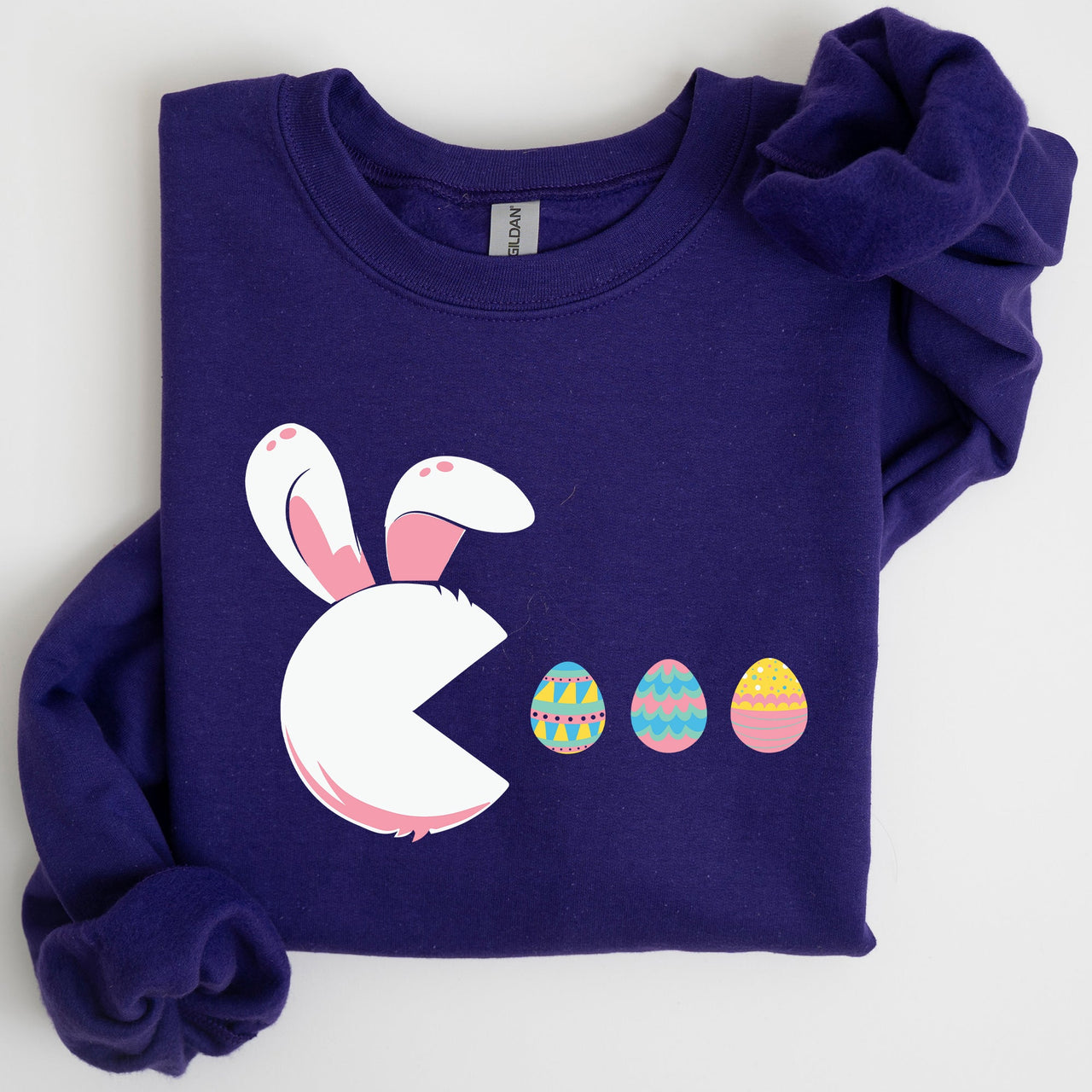 Retro Game Easter Bunny Eggs Nostalgic Pixel Art Retro Gaming Print Collection Edition Sweatshirt