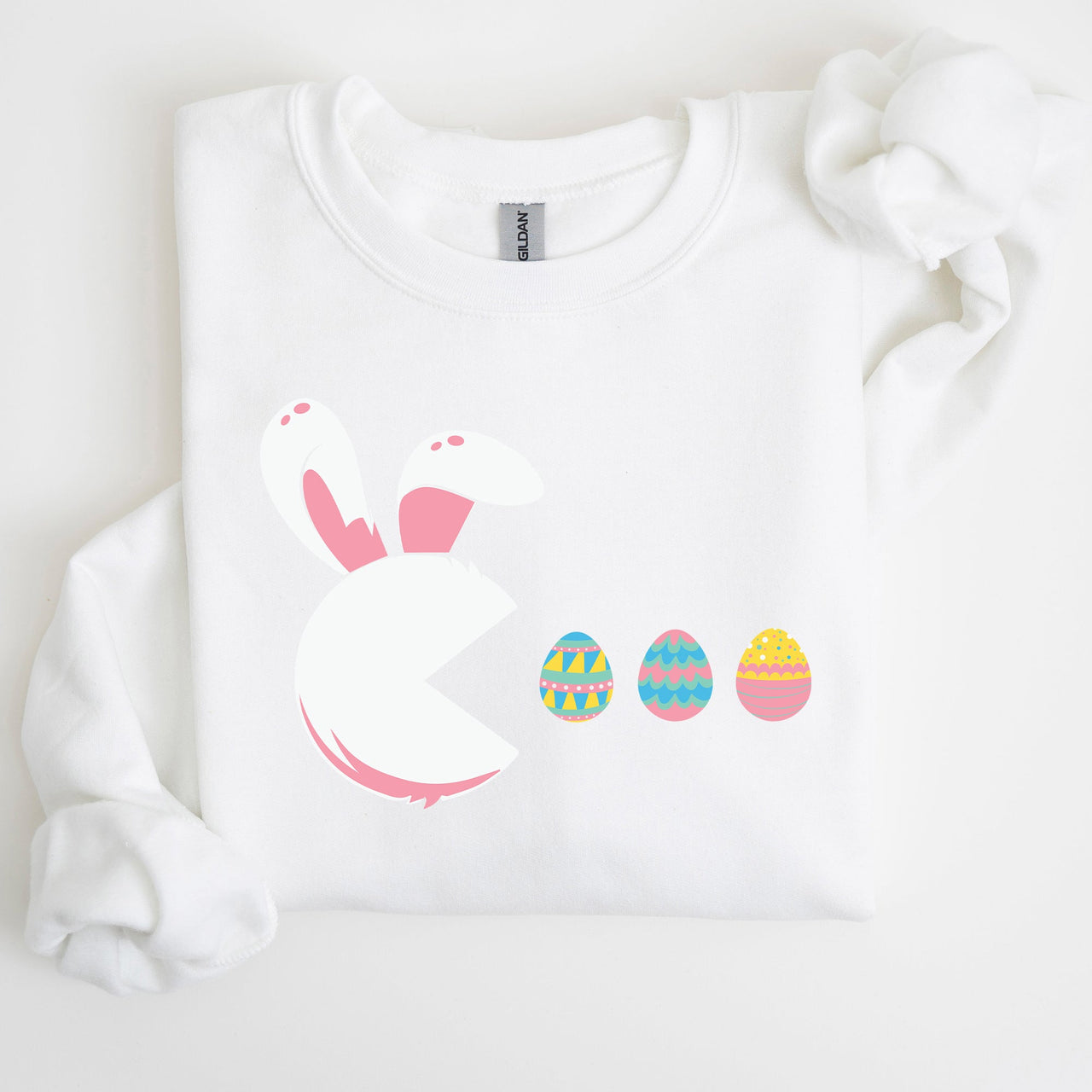 Retro Game Easter Bunny Eggs Nostalgic Pixel Art Retro Gaming Print Collection Edition Sweatshirt