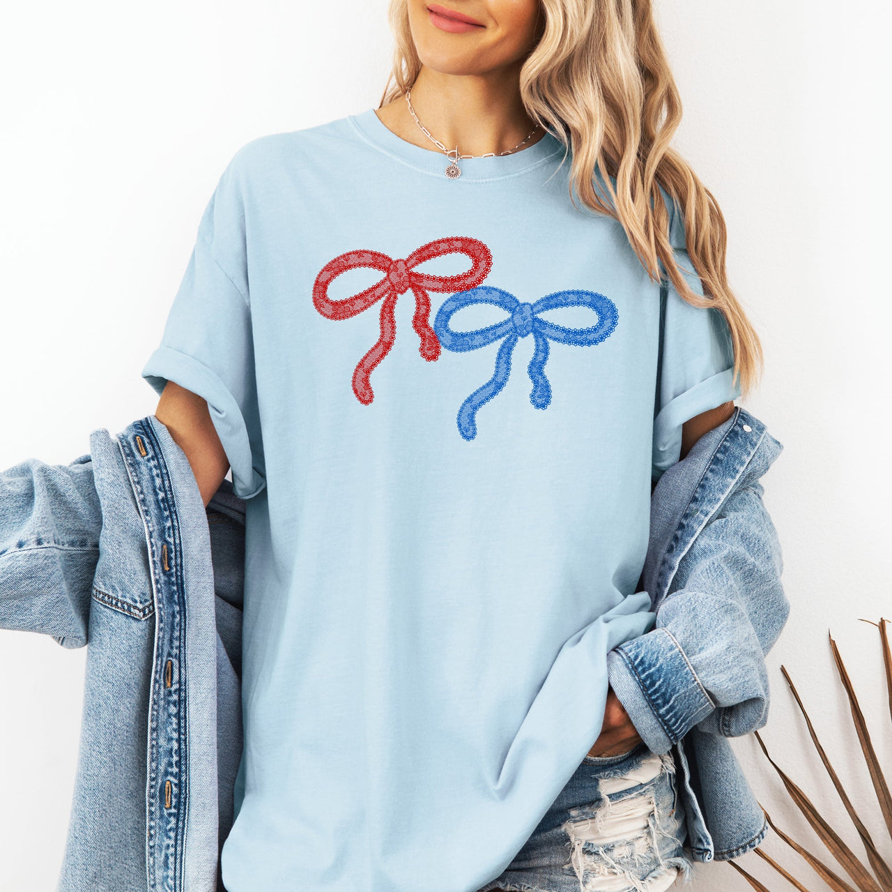 Retro Lace Patriotic 4th Of July Americana Flag Patch Design Collection Comfort Colors Tee