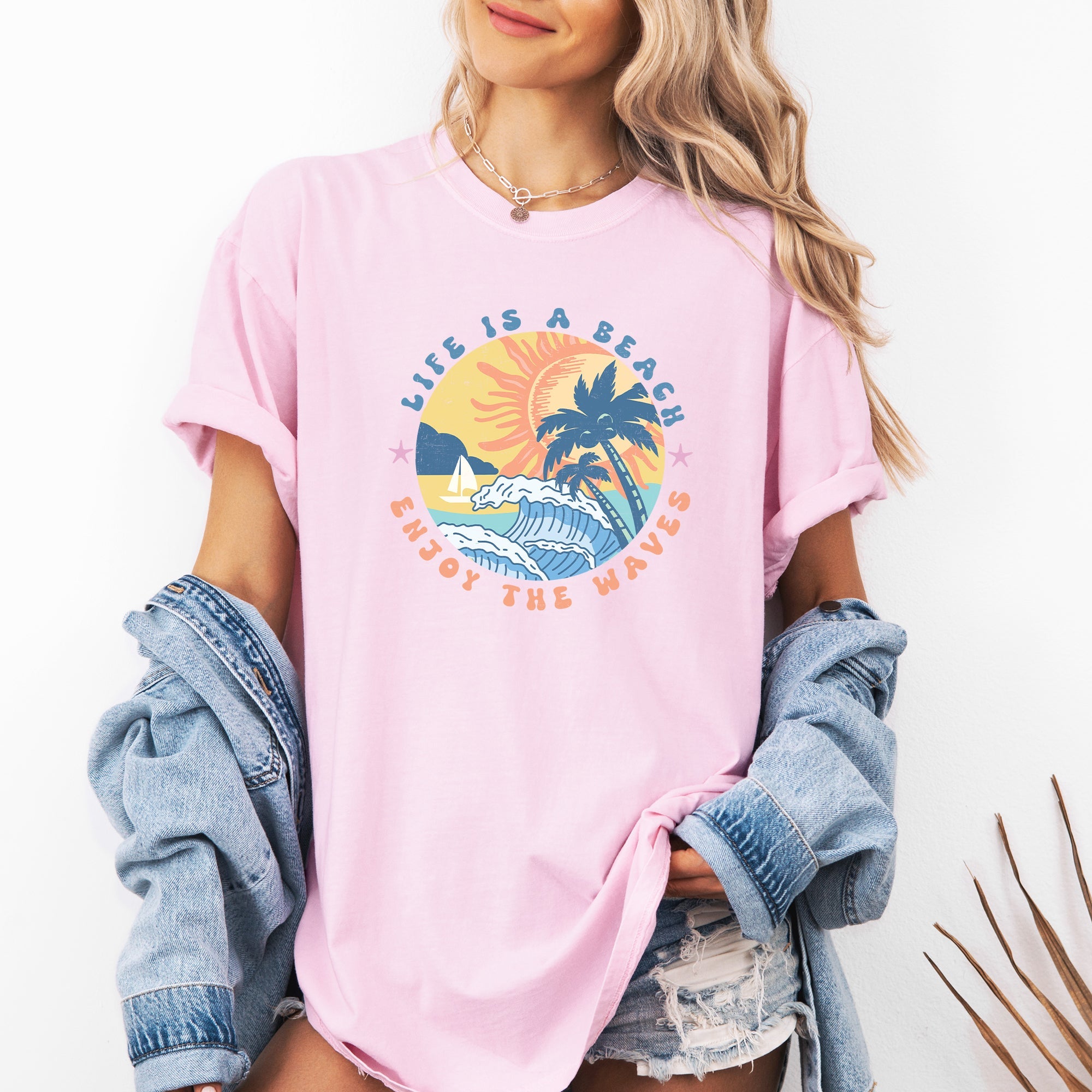 Retro Life Is A Beach, Enjoy The Waves, Summer Edition Of Endless Summer Vacation Comfort Colors Tee