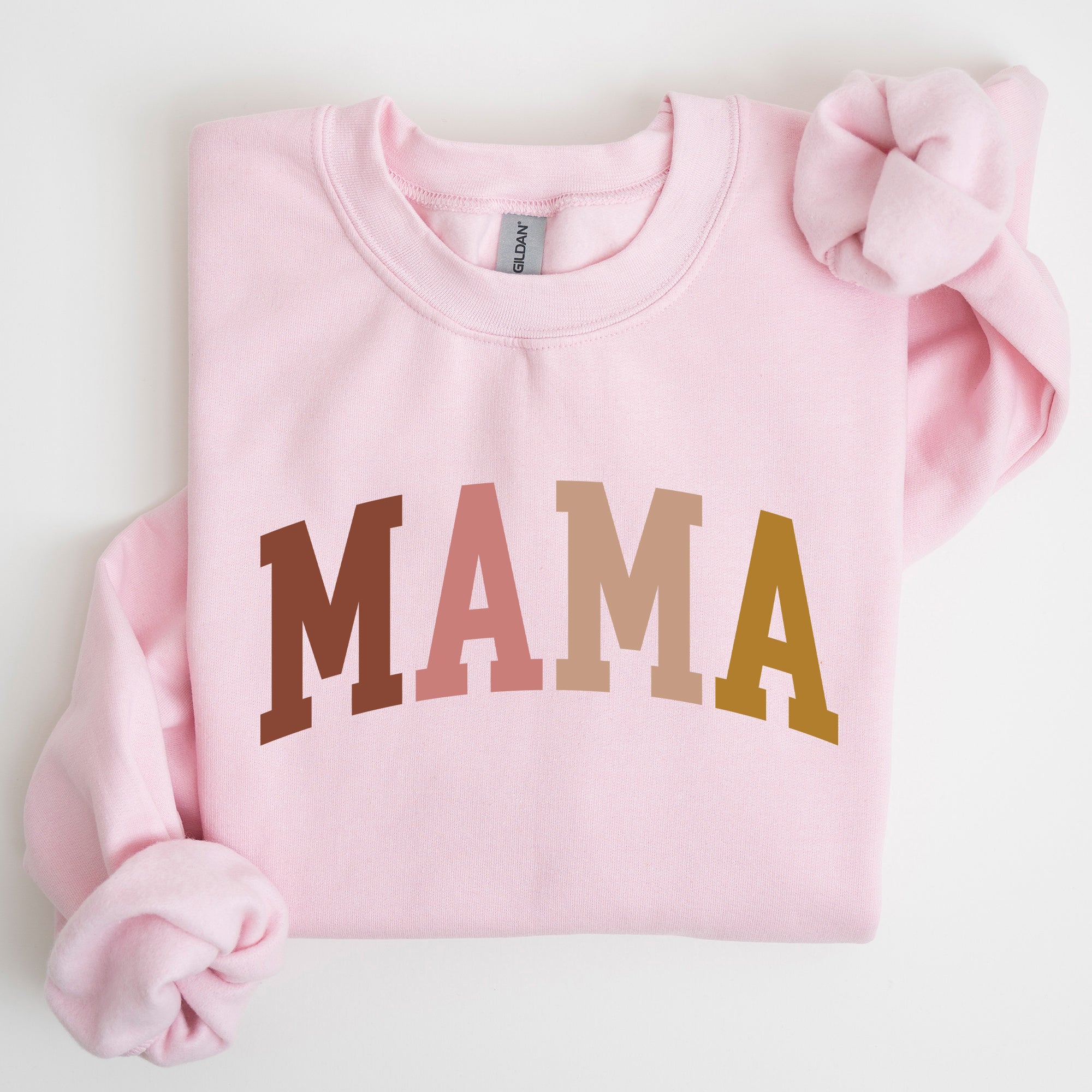 Retro Mama Collegiate Vintage Mom Life Script Lettering Cozy Everyday Wear Sweatshirt