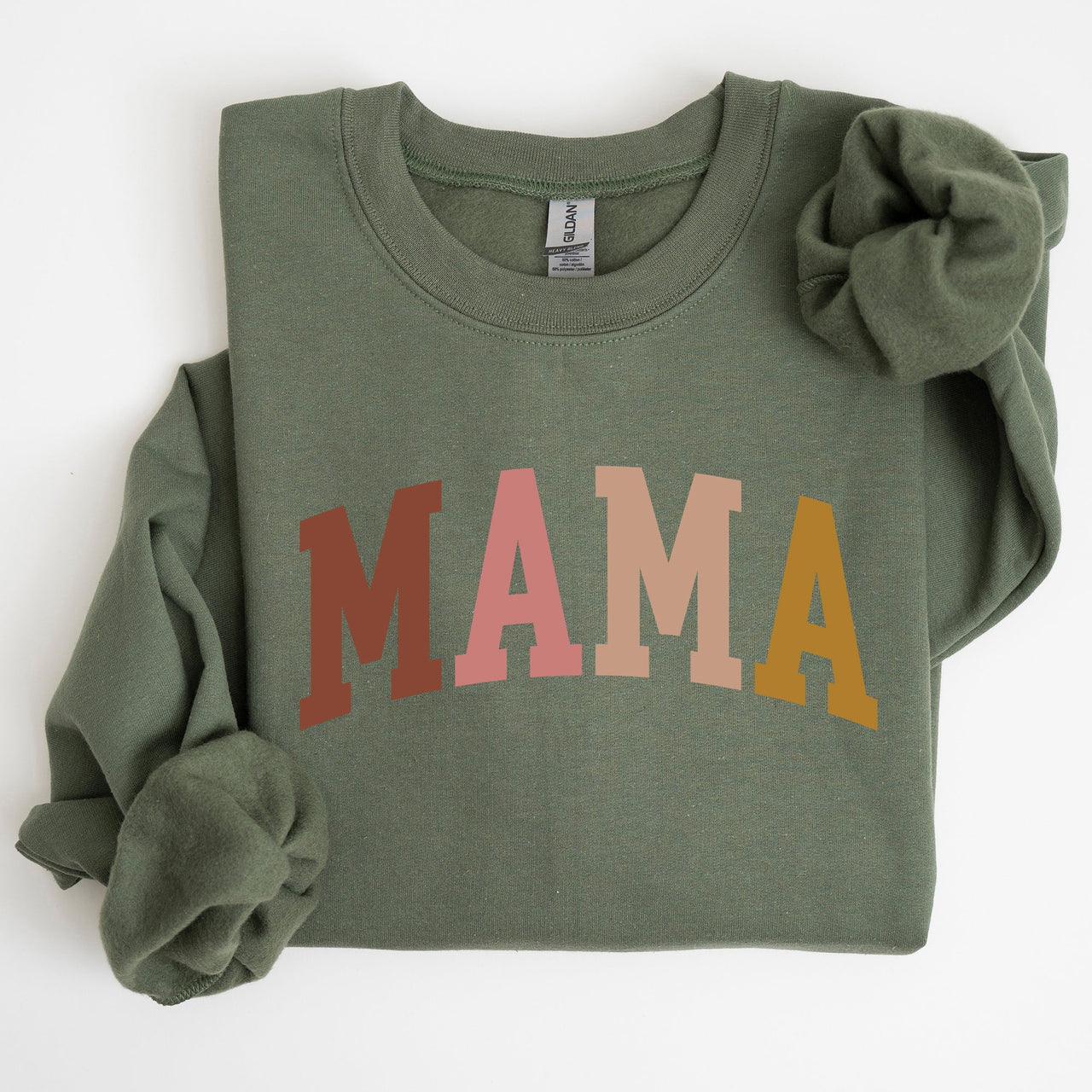 Retro Mama Collegiate Vintage Mom Life Script Lettering Cozy Everyday Wear Sweatshirt