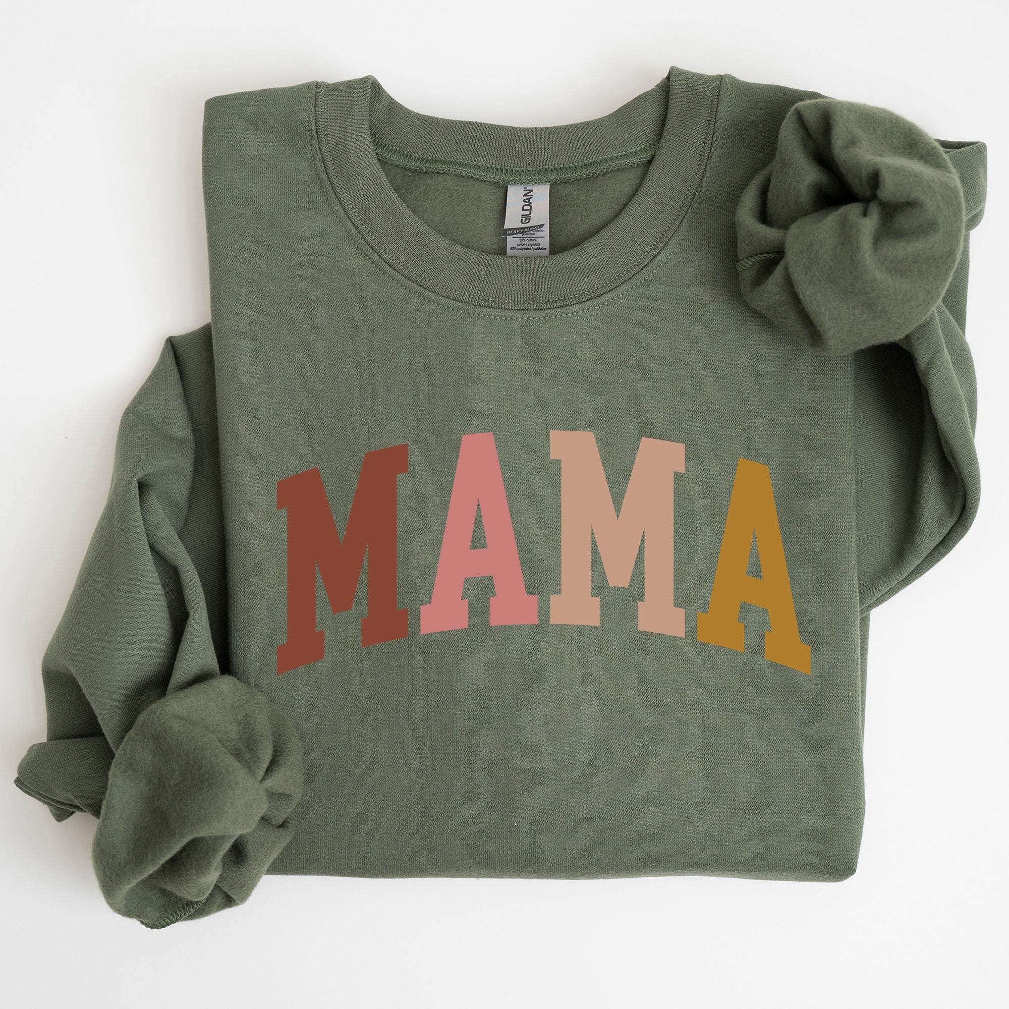 Retro Mama Collegiate Vintage Mom Life Script Lettering Cozy Everyday Wear Sweatshirt