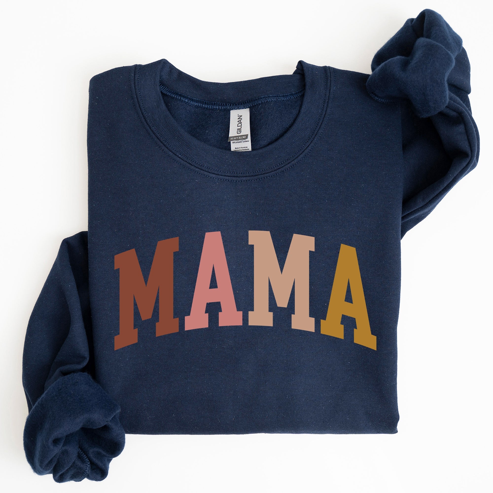 Retro Mama Collegiate Vintage Mom Life Script Lettering Cozy Everyday Wear Sweatshirt