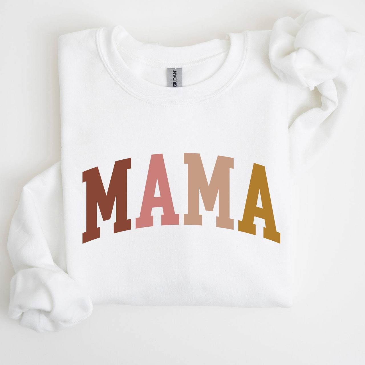 Retro Mama Collegiate Vintage Mom Life Script Lettering Cozy Everyday Wear Sweatshirt