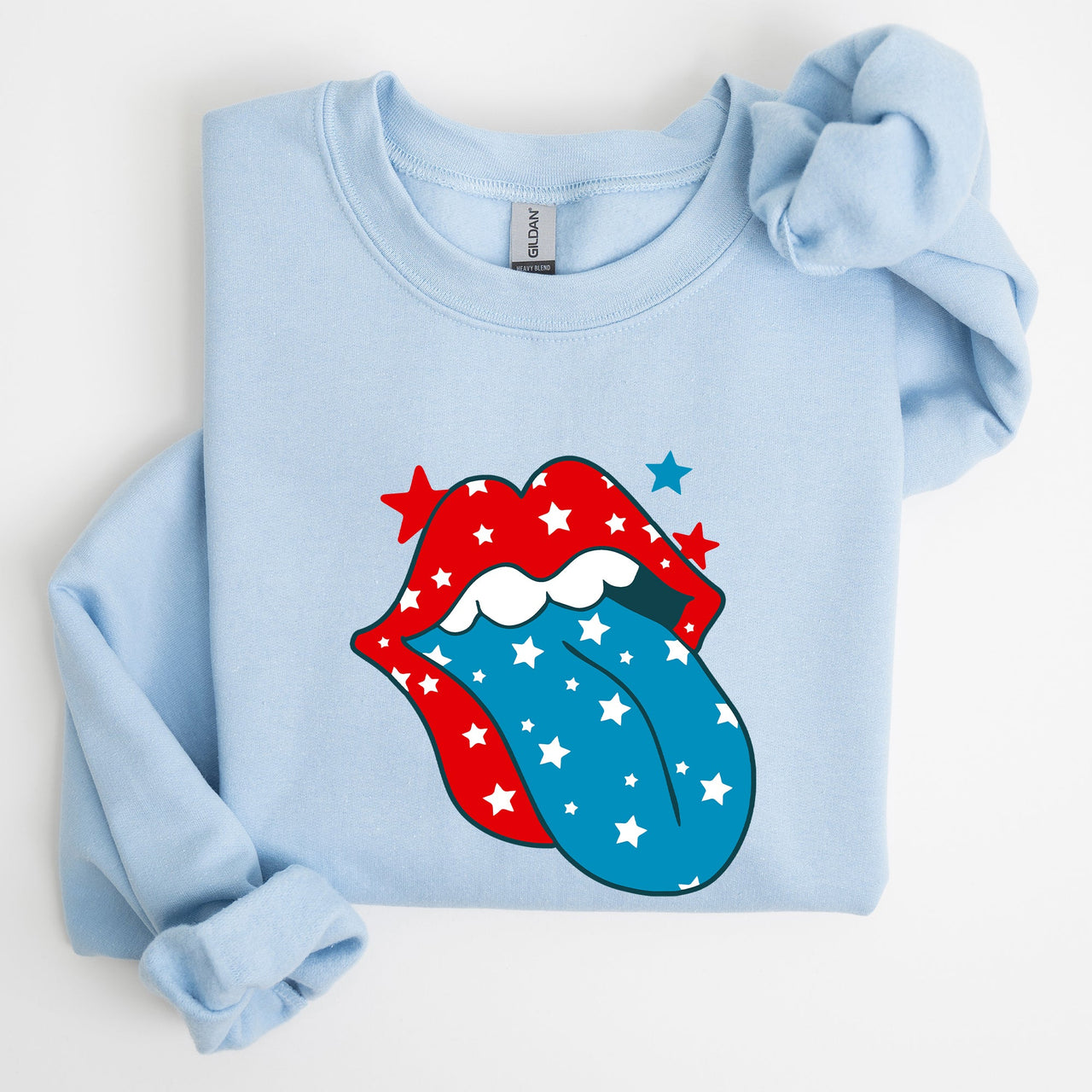 Retro Party In The USA Tongue Fourth Of July Independence Day Celebration Graphic Sweatshirt